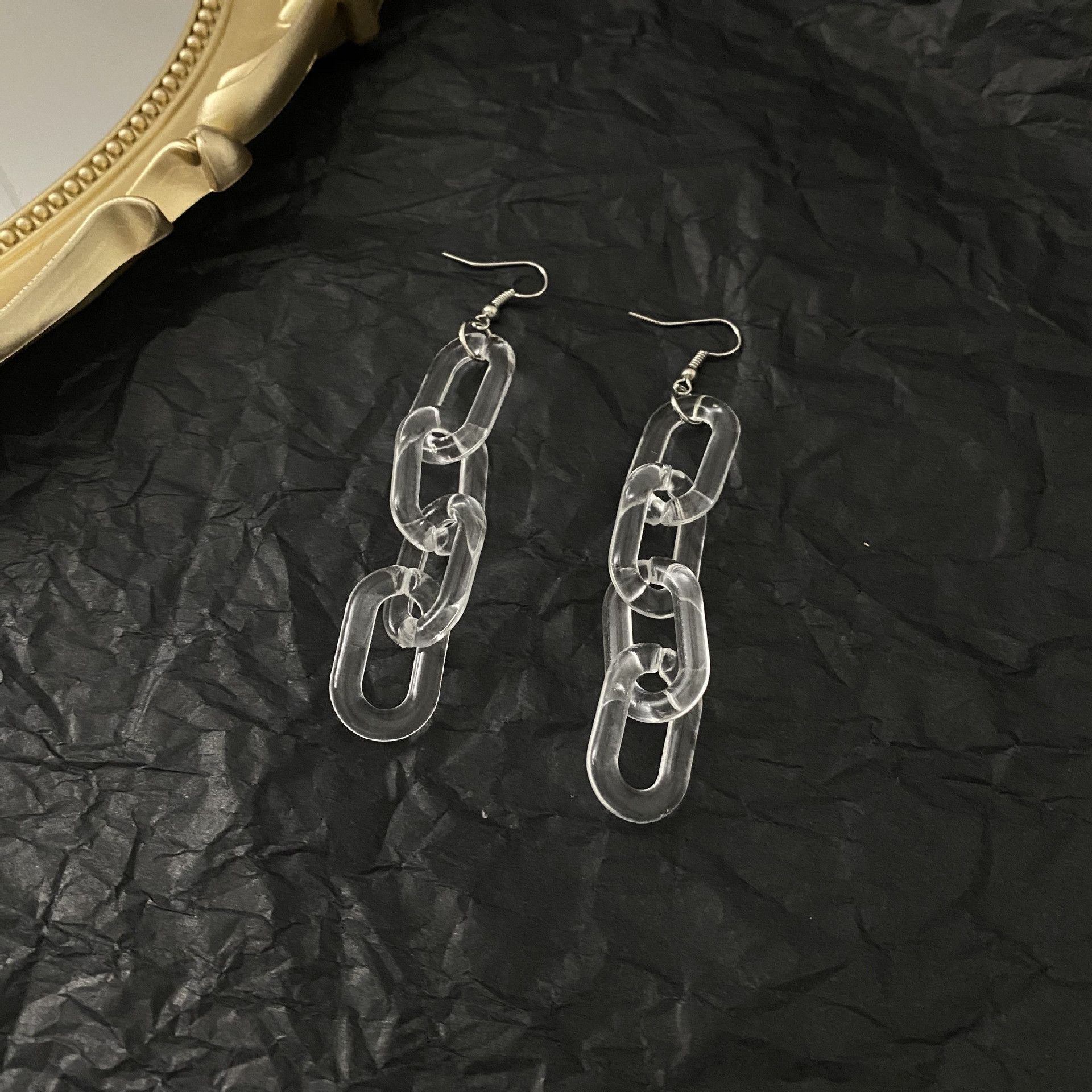 Jewelry Cuban Link Chain Future Earrings One Pairs Chrome Jewelry Size ONE SIZE - 6 Thumbnail