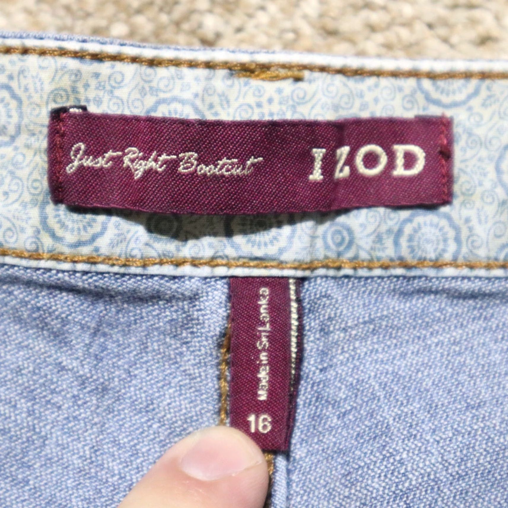 Izod IZOD Jeans Bootcut Denim Blue Women's Size 16 Stretch Denim Black? Size 38" / US 16 / IT 52 - 3 Thumbnail