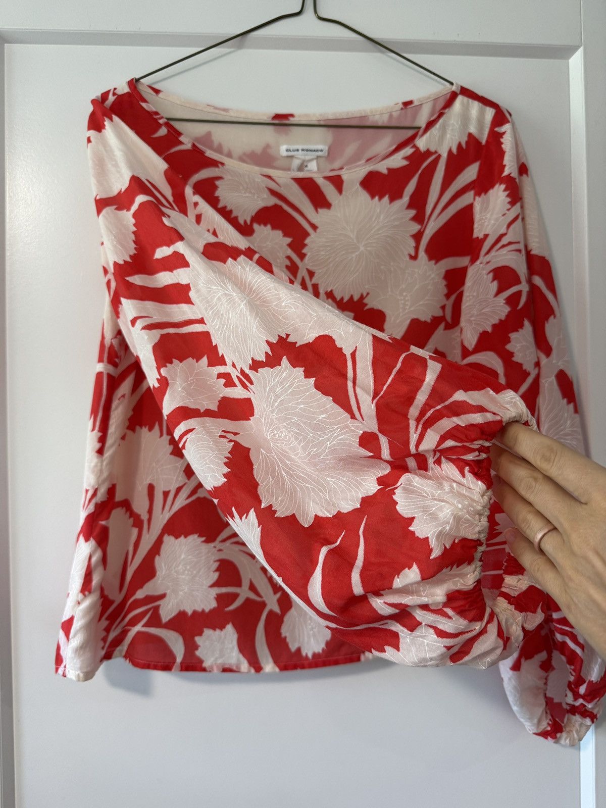 Club Monaco Club Monaco Valterra silk blend balloon sleeve blouse Size M / US 6-8 / IT 42-44 - 3 Thumbnail