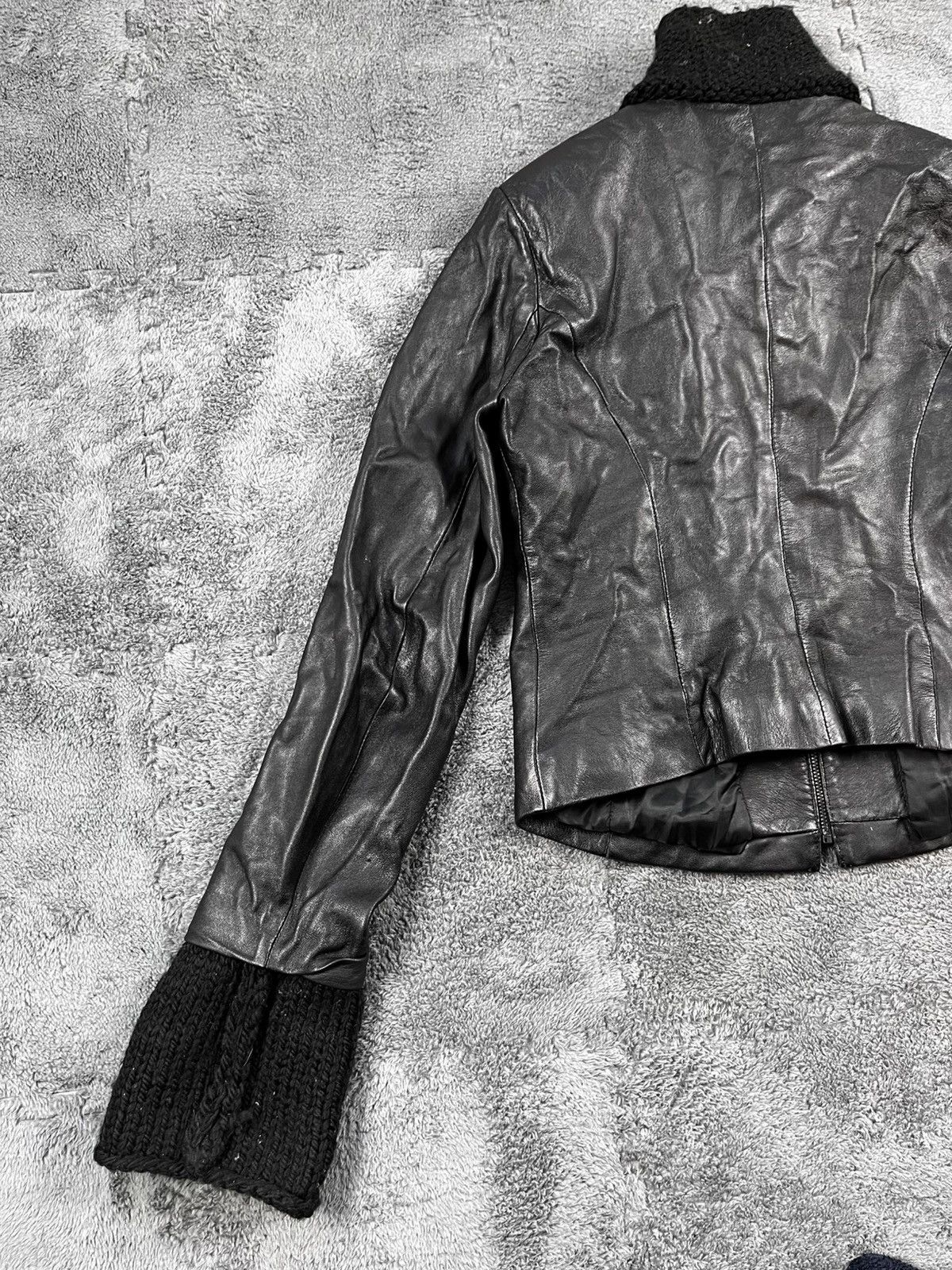 Genuine Leather Vintage Rick Owens Style Leather Gothic Jacket Opium Size L / US 10 / IT 46 - 7 Thumbnail