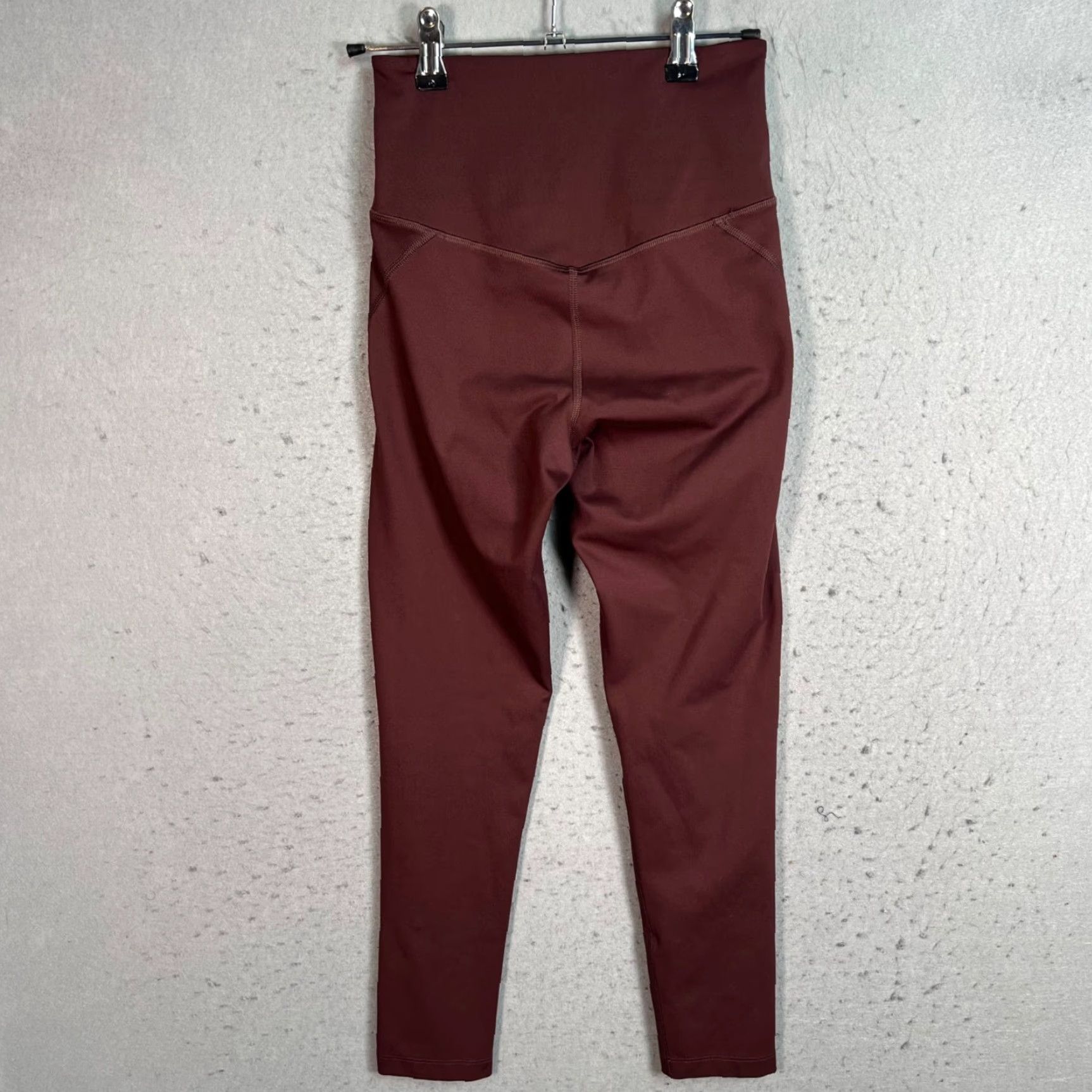Girlfriend Collective Girlfriend Collective Womens XS High-Waisted Leggings Maroon Red Compression Polyester Spandex Recycled Polyester Activewear Size 26" / US 2 / IT 38 - 2 Thumbnail