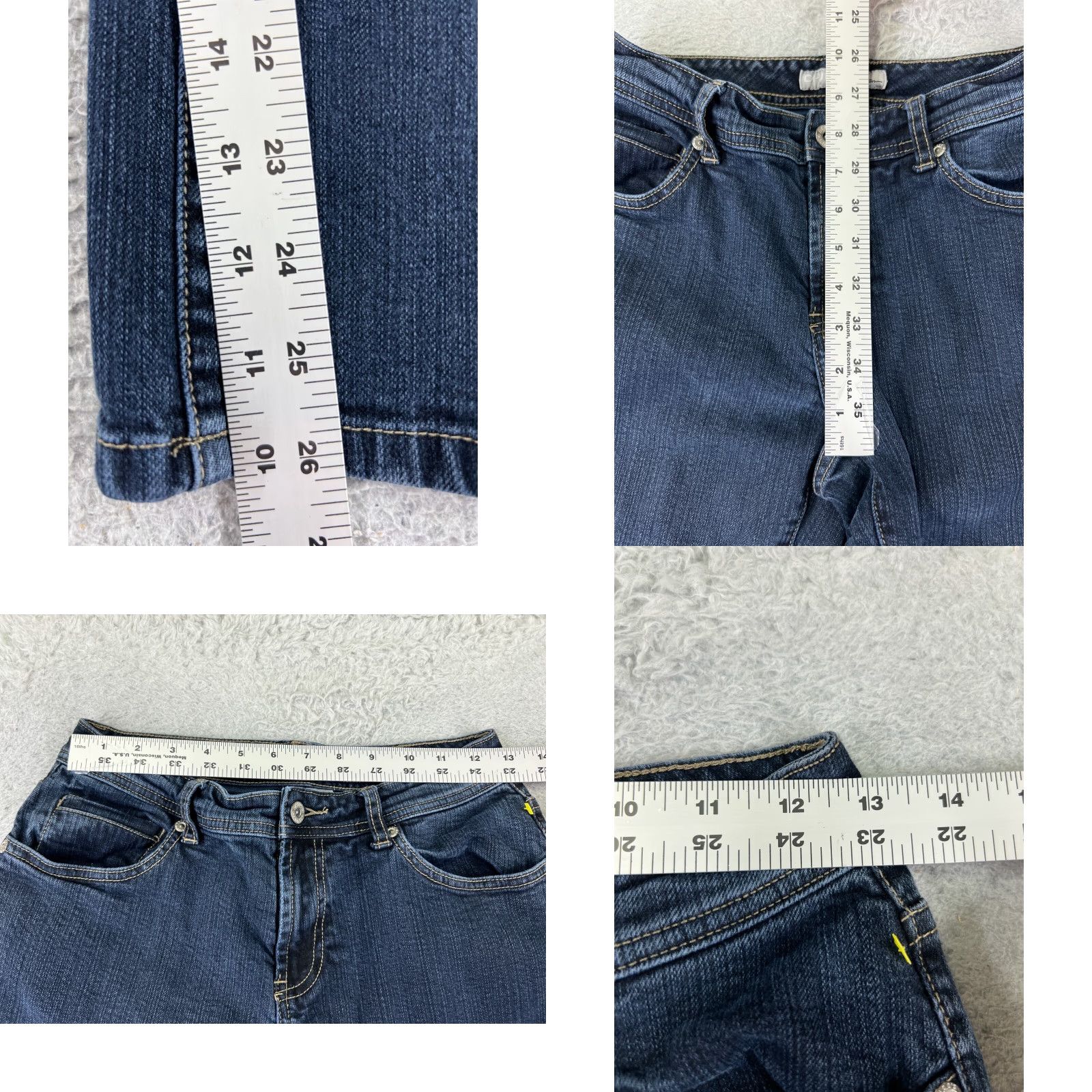 Vintage VINTAGE Chicos Jeans Womens 0 Blue Denim Bootcut Cotton Blend Mid 24x26 Size 25" / US 0 / IT 36 - 8 Thumbnail