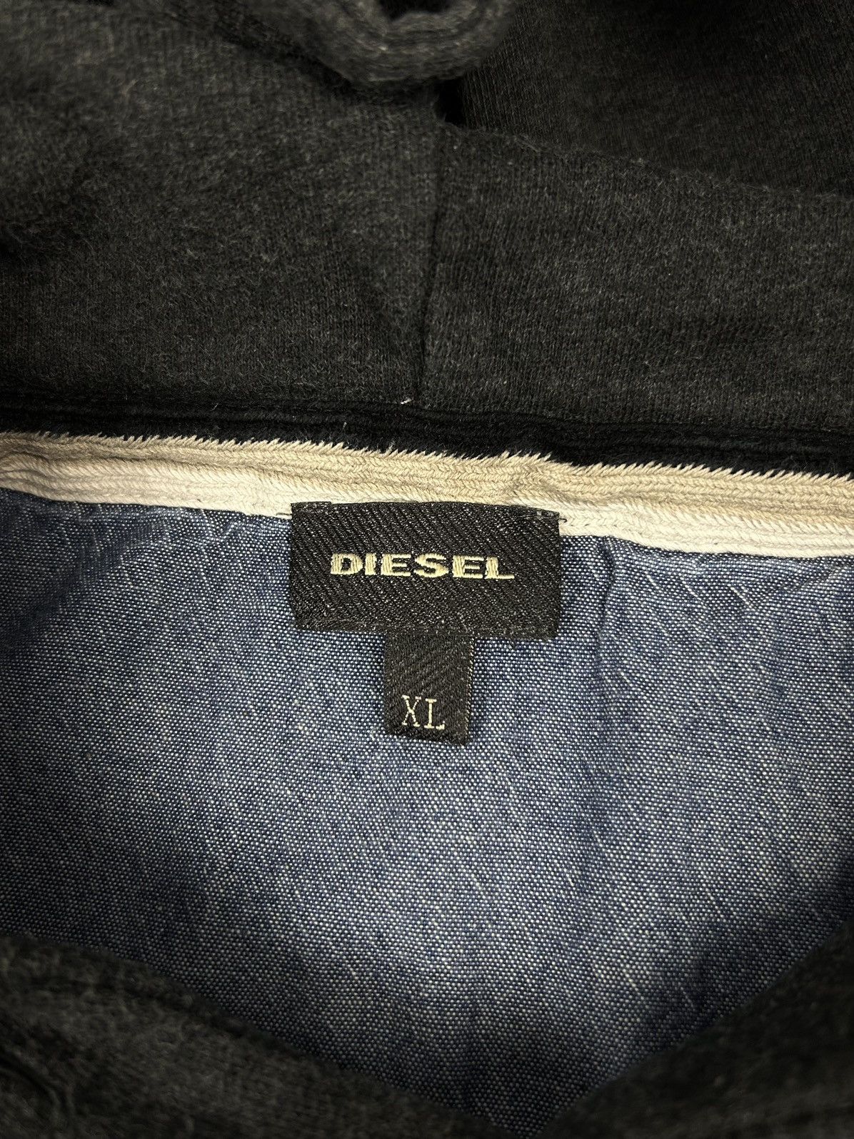 Diesel Vintage Diesel Hoodie Big Punk Head Print Grey Rock Xl Y2K Size US XL / EU 56 / 4 - 8 Thumbnail