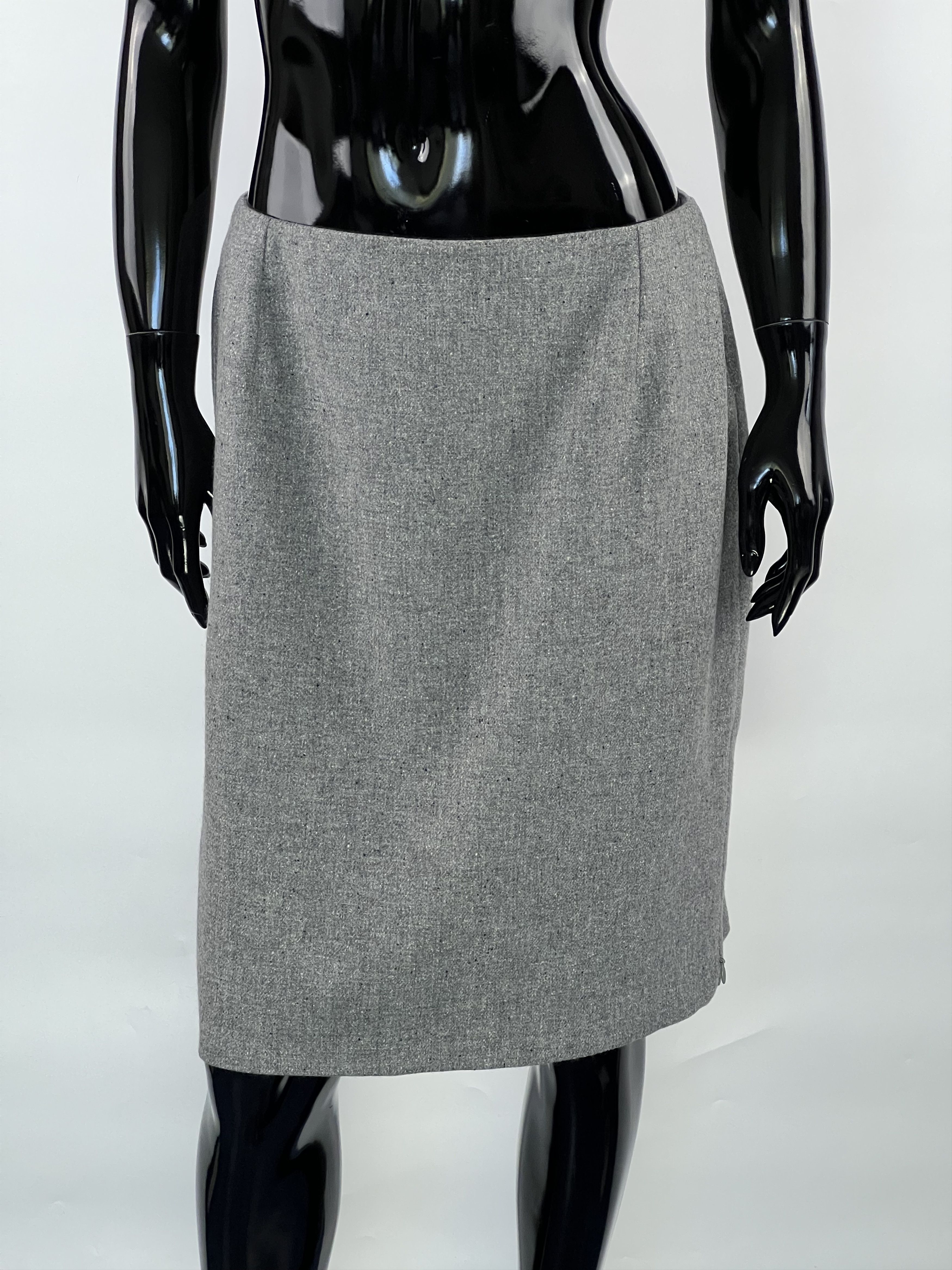 Marella Marella Vintage Gray Wool Suit Skirt Size IT44 US10 D38 GB12 Size M / US 6-8 / IT 42-44 - 12 Thumbnail