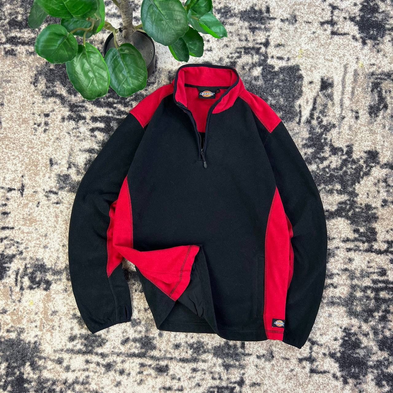 Dickies Vintage Y2K Tab Logo 1/4 Zip Up Fleece Sweatshirt