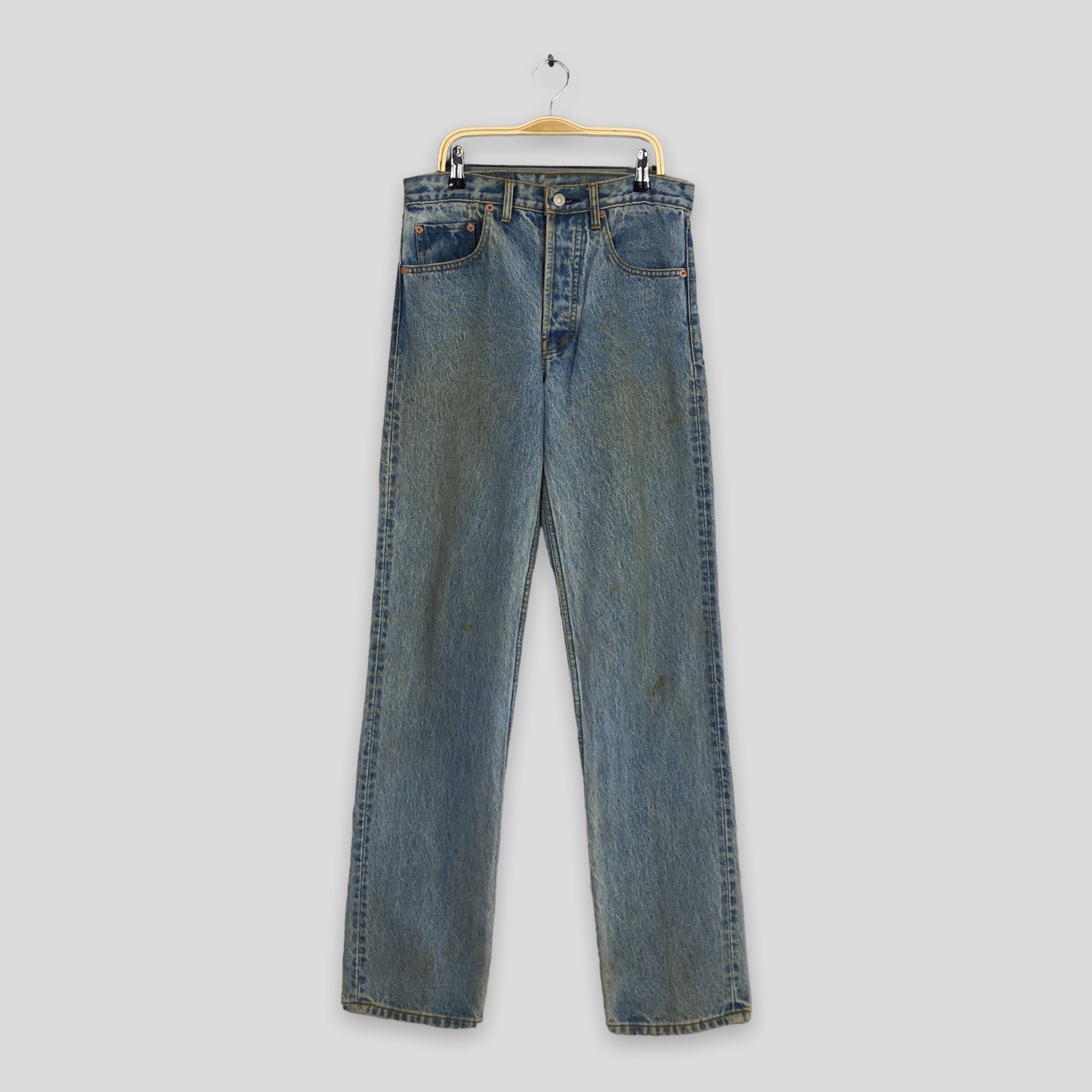 Levi's Size 30x33.5 Vintage 90s Levi's 501 Stonewash Denim S1796 Size US 30 / EU 46 - 1 Thumbnail