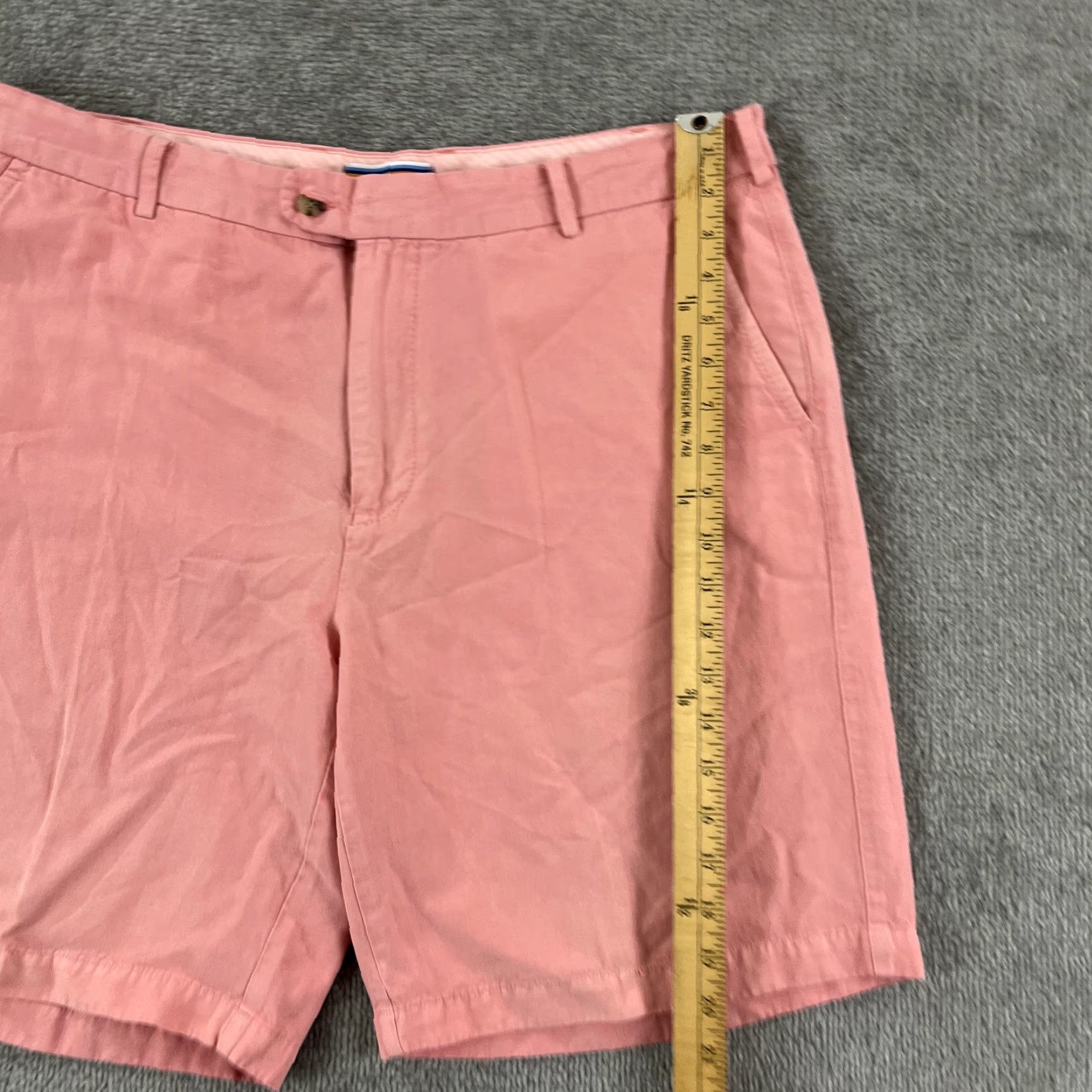 Peter Millar PETER MILLAR Shorts Men Size 38 Pink Linen Silk Cotton Seaside Golf Chino 8.5" Inseam 9" Flat Front Button Zipper 5-Pocket Regular Size US 38 / EU 54 - 5 Thumbnail