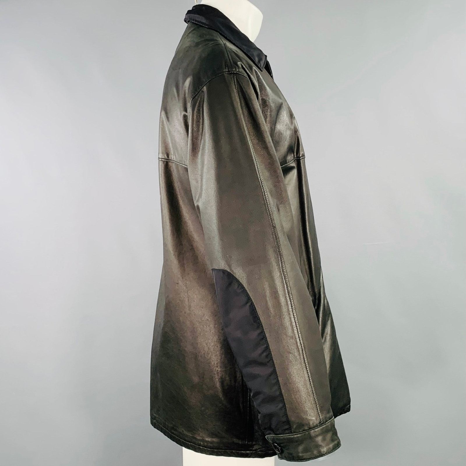 SERAPHIN SERAPHIN Size 40 Black Reversible Leather Zip Up Coat Size US L / EU 52-54 / 3 - 3 Thumbnail