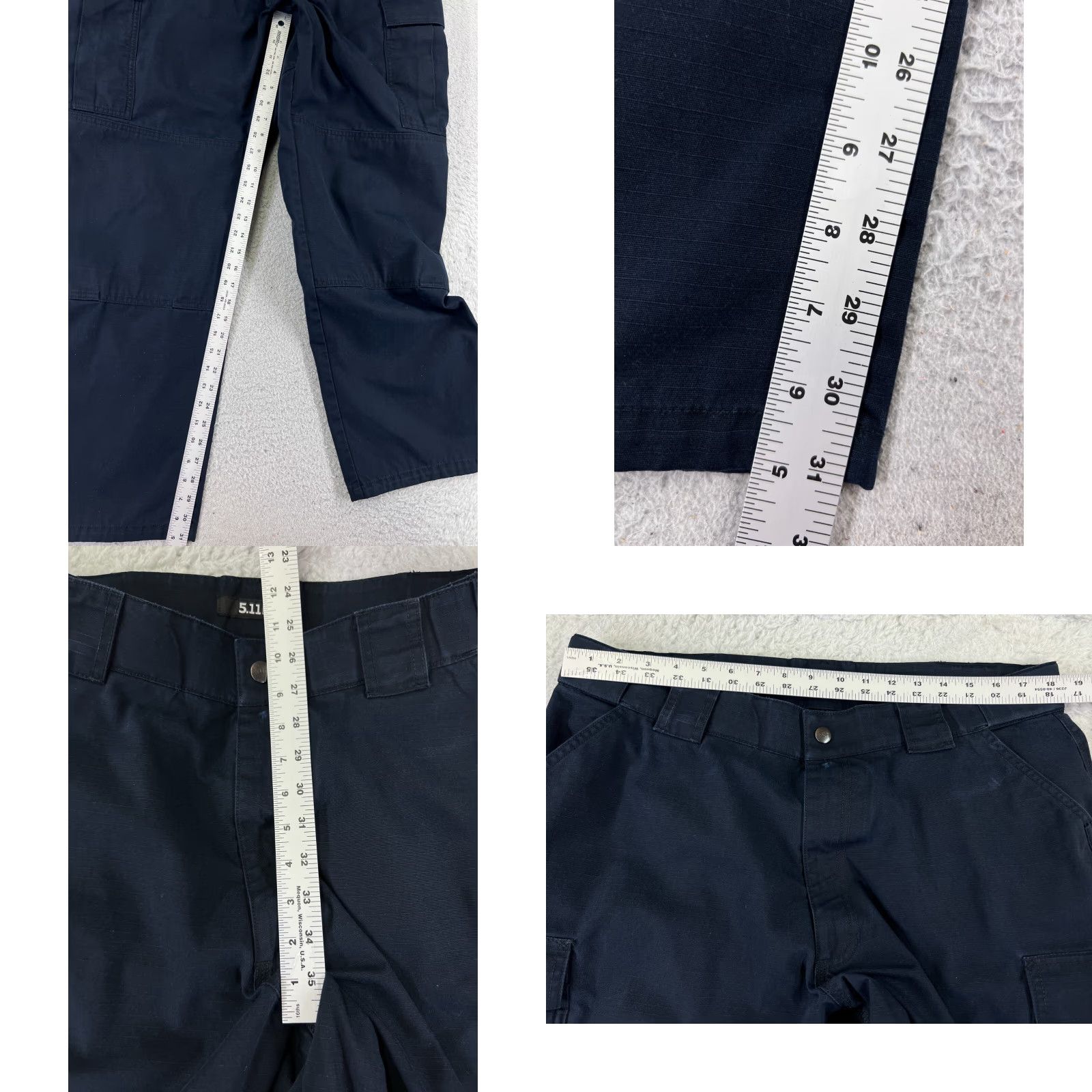 Vintage 5.11 Tactical Pants Men XL Blue Cargo RipStop Double Knee Gusset 74280 Cargo Pocket Relaxed Fit Cotton 31in Inseam Canvas Buckle Button Vintage No Size US 36 / EU 52 - 8 Thumbnail