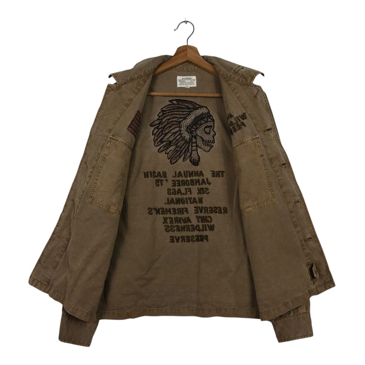 Avirex 🔥VINTAGE BIKER JACKET AVIREX MODEL A-75 BIG LOGO DESIGN Size US M / EU 48-50 / 2 - 15 Thumbnail