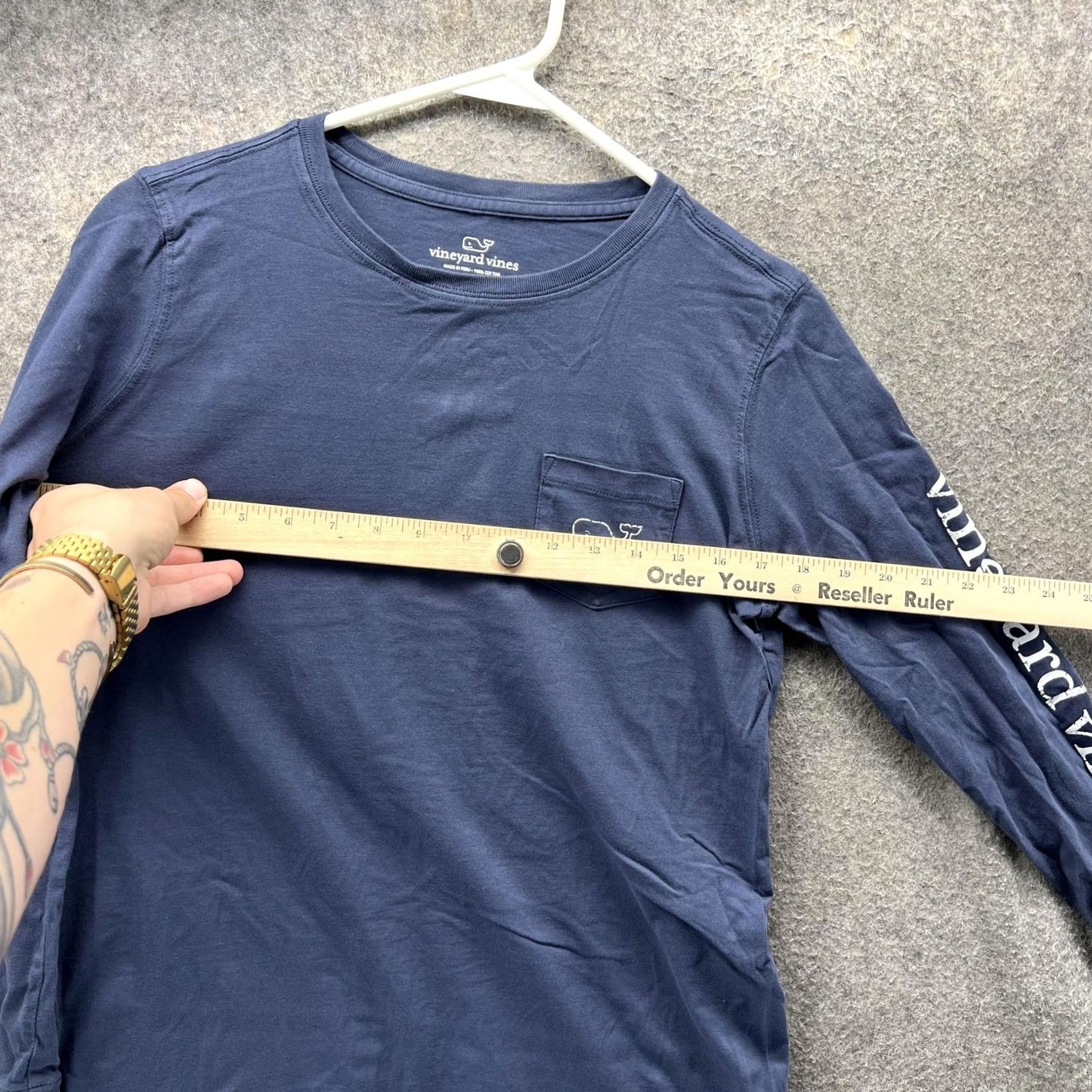 Vineyard Vines Vineyard Vines Shirt Mens XS Blue Long Sleeve Pocket Whale Logo Graphic Preppy Size US XS / EU 42 / 0 - 7 Thumbnail