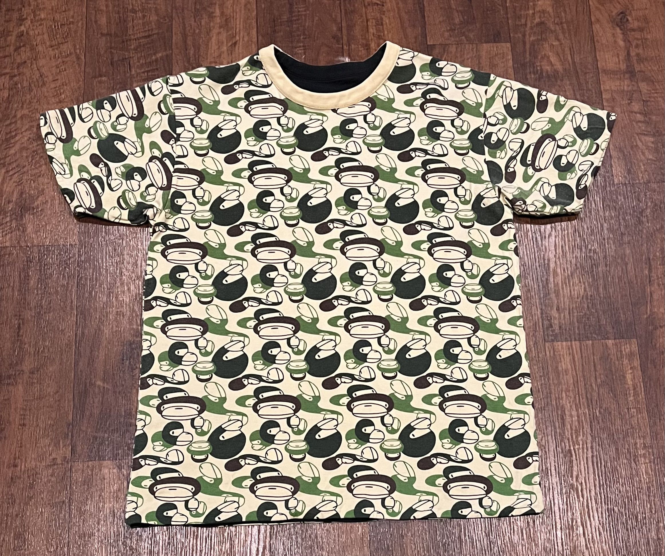 Bape Bape Baby Milo camo reversible tee shirt Size US M / EU 48-50 / 2 - 1 Thumbnail