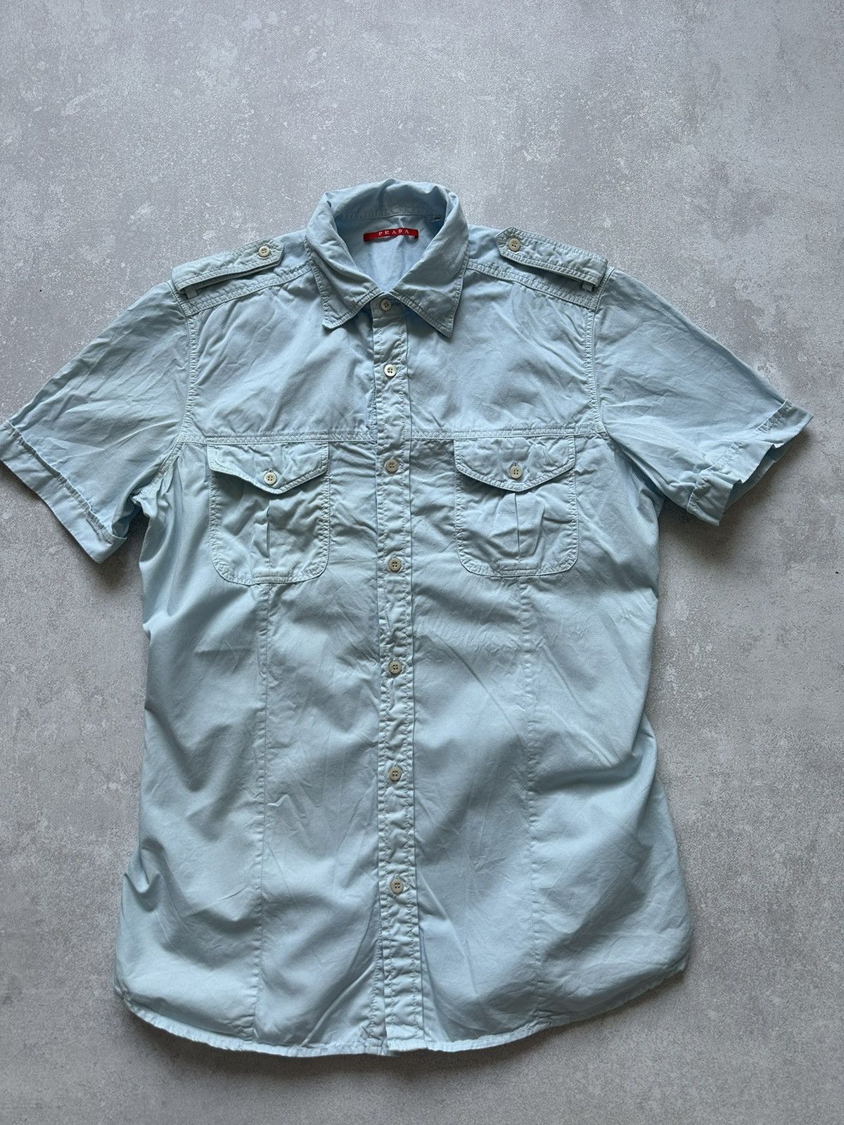 Prada short sleeve shirts for women Prada Blue size 39 Size M / US 6-8 / IT 42-44 - 2 Thumbnail