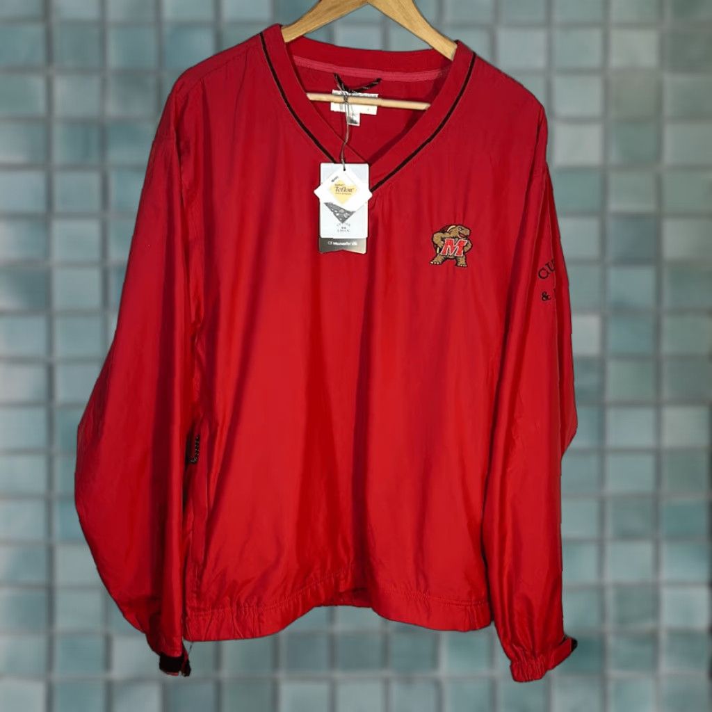 Cutter & Buck VINTAGE Cutter & Buck Jacket Large Maryland Terrapins Terps Windbreaker Pullover Coat New Red Black Varsity Jacket L Mens Womens Unisex Adults Size US L / EU 52-54 / 3 - 1 Thumbnail