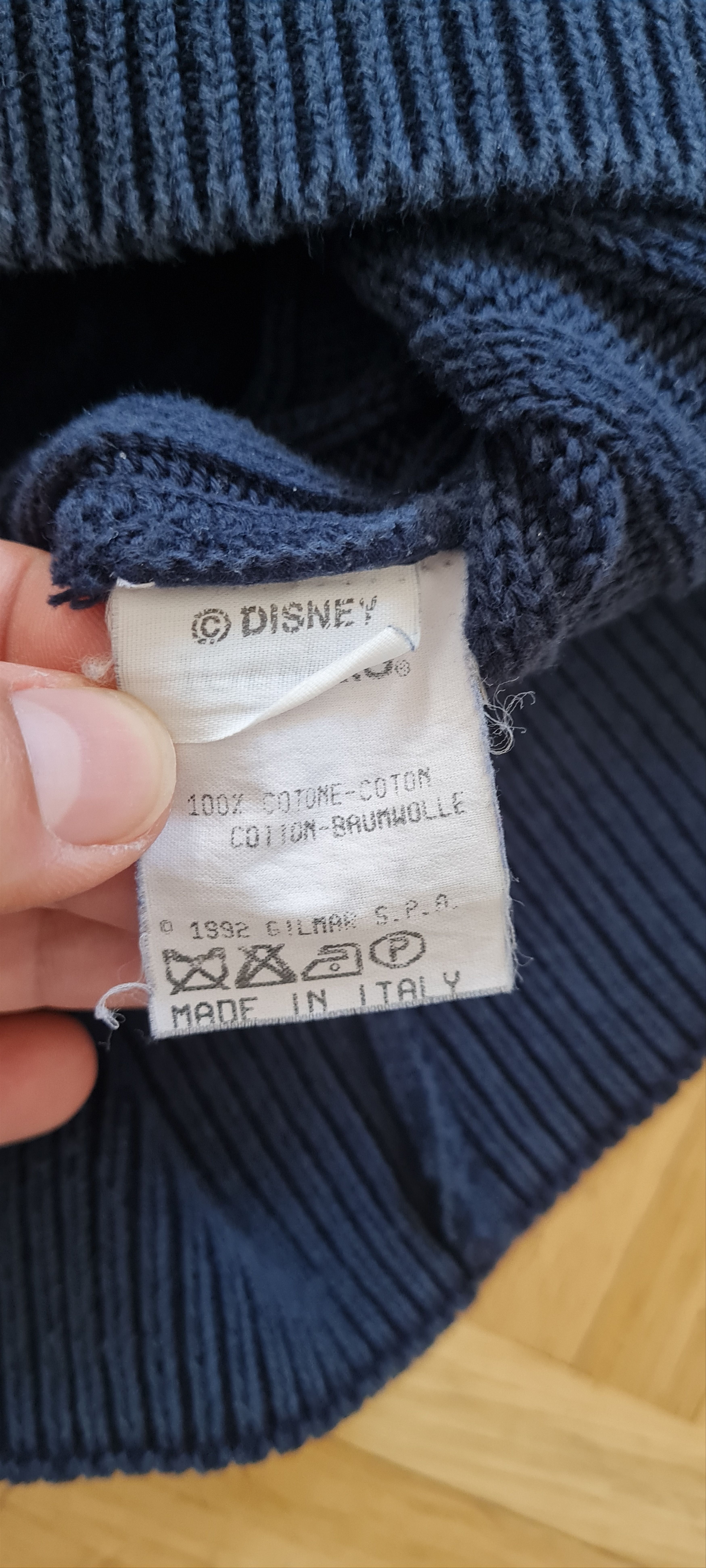 Disney × Iceberg × Vintage Vintage Iceberg x Disney knit sweater "Officer Duck" 1992 9 Size US L / EU 52-54 / 3 - 5 Thumbnail