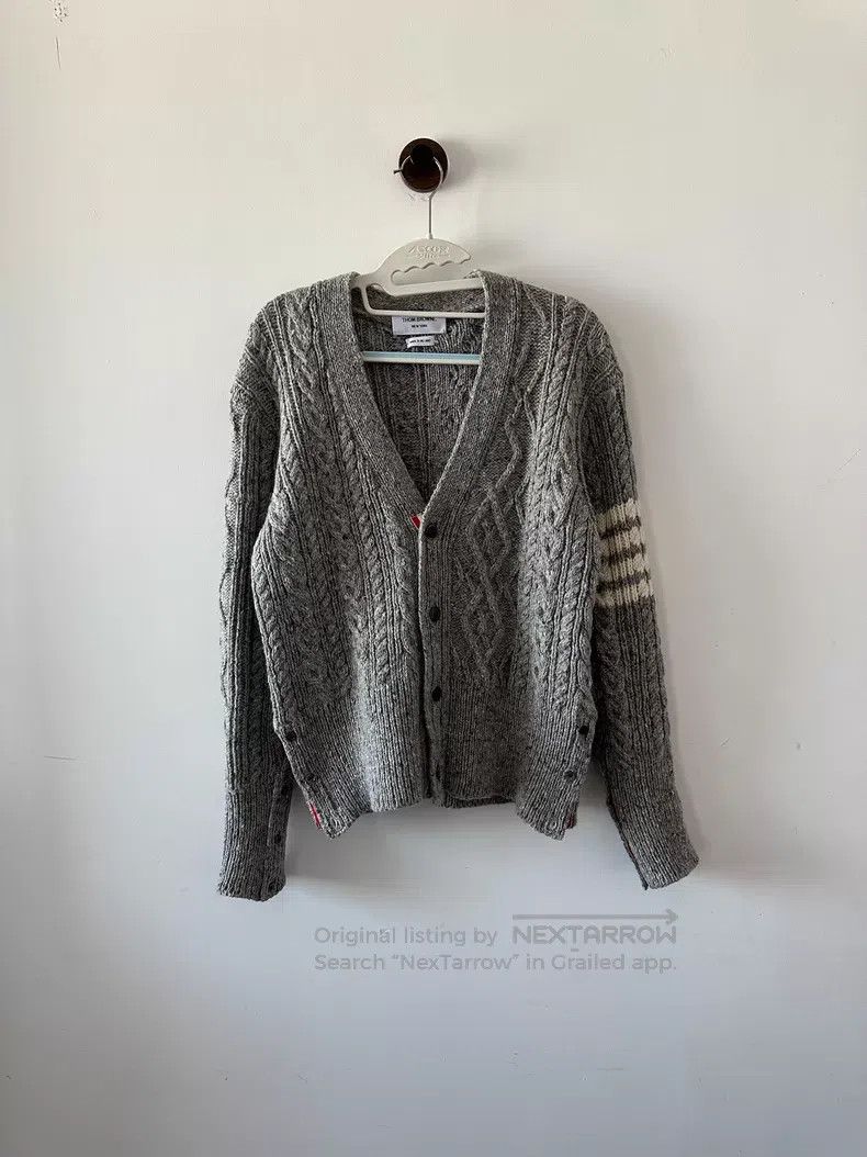Thom Browne Thom Browne Grey Wool Cardigan Size US L / EU 52-54 / 3 - 1 Thumbnail