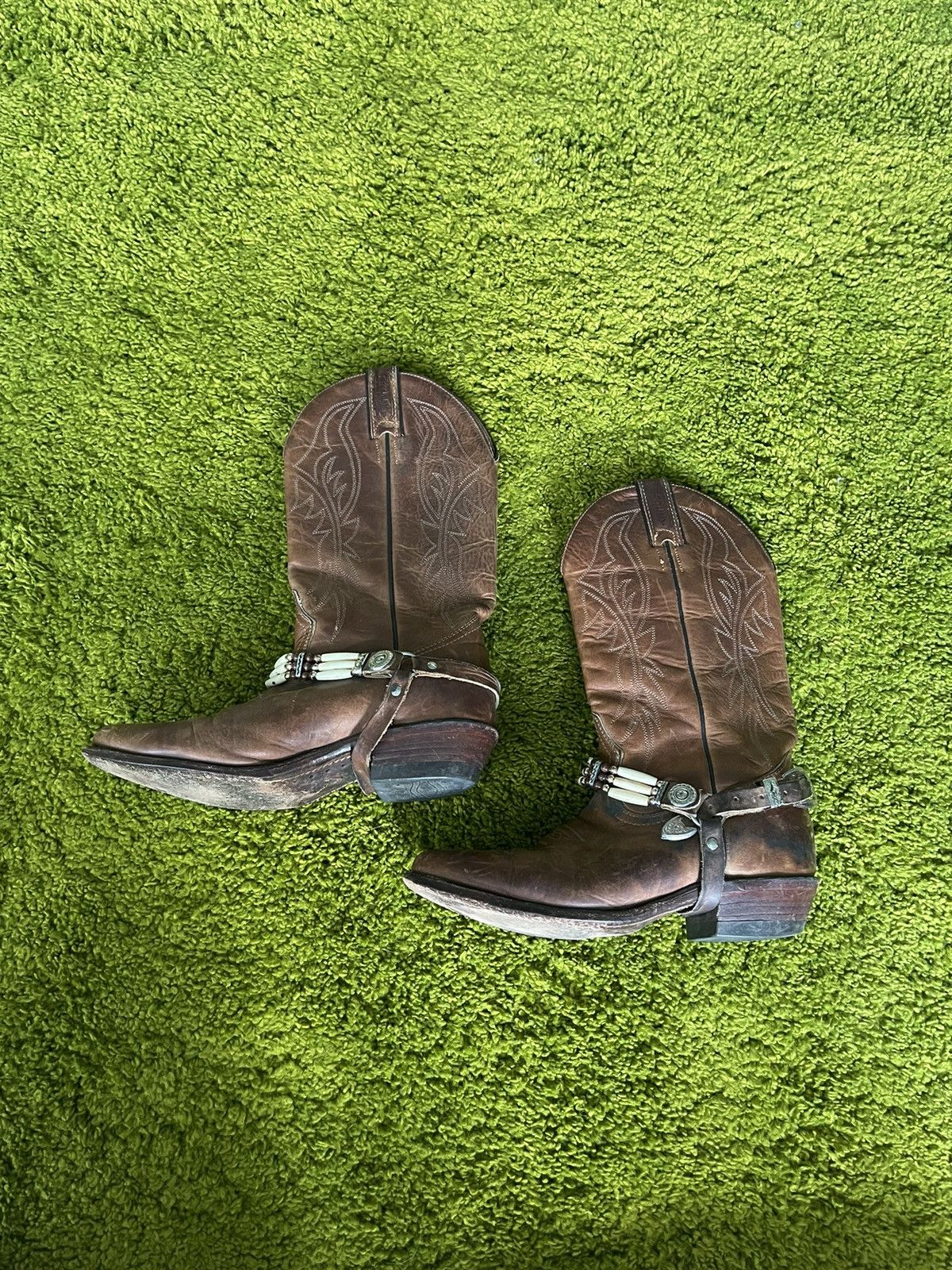 Boulet × Cowboy Equipment × Vintage Boulet 2000s vintage western cowboy style leather boots Size US 7 / EU 40 - 1 Thumbnail