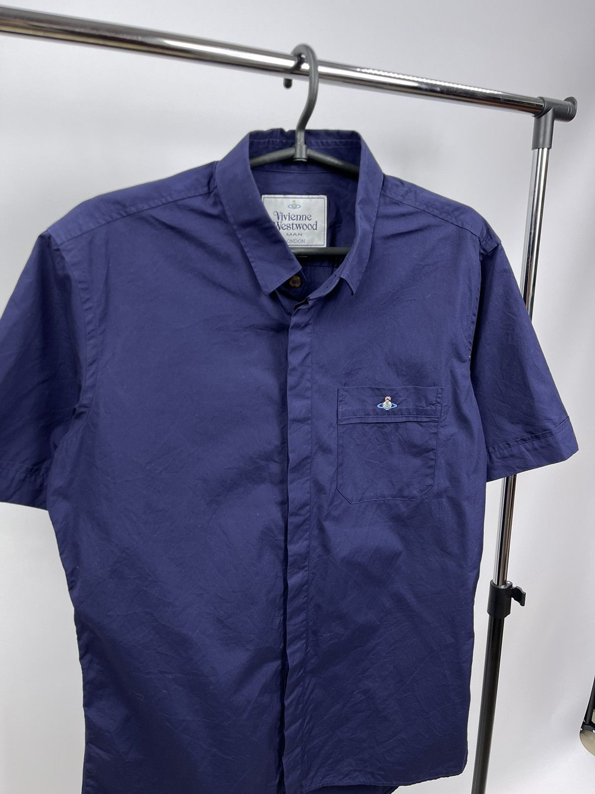 Vivienne Westwood Vivienne Westwood Shirt Short Sleeve Size 50 Blue Size US M / EU 48-50 / 2 - 3 Thumbnail