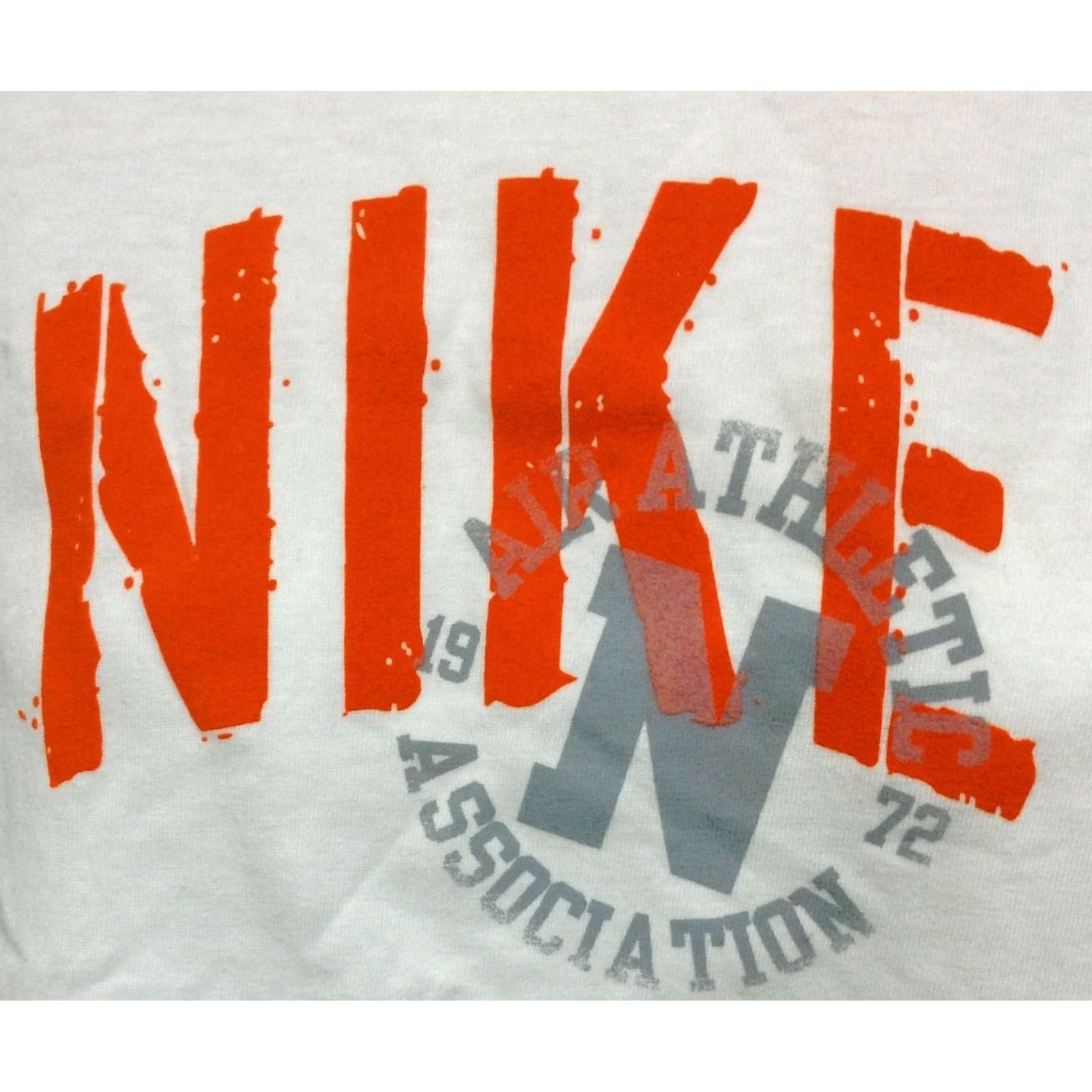 Nike Womens Nike Vintage Tee 2005 Short Sleeve T-Shirt White Orange Grey Nike 100% Cotton Crew Neck M Size M / US 6-8 / IT 42-44 - 2 Thumbnail