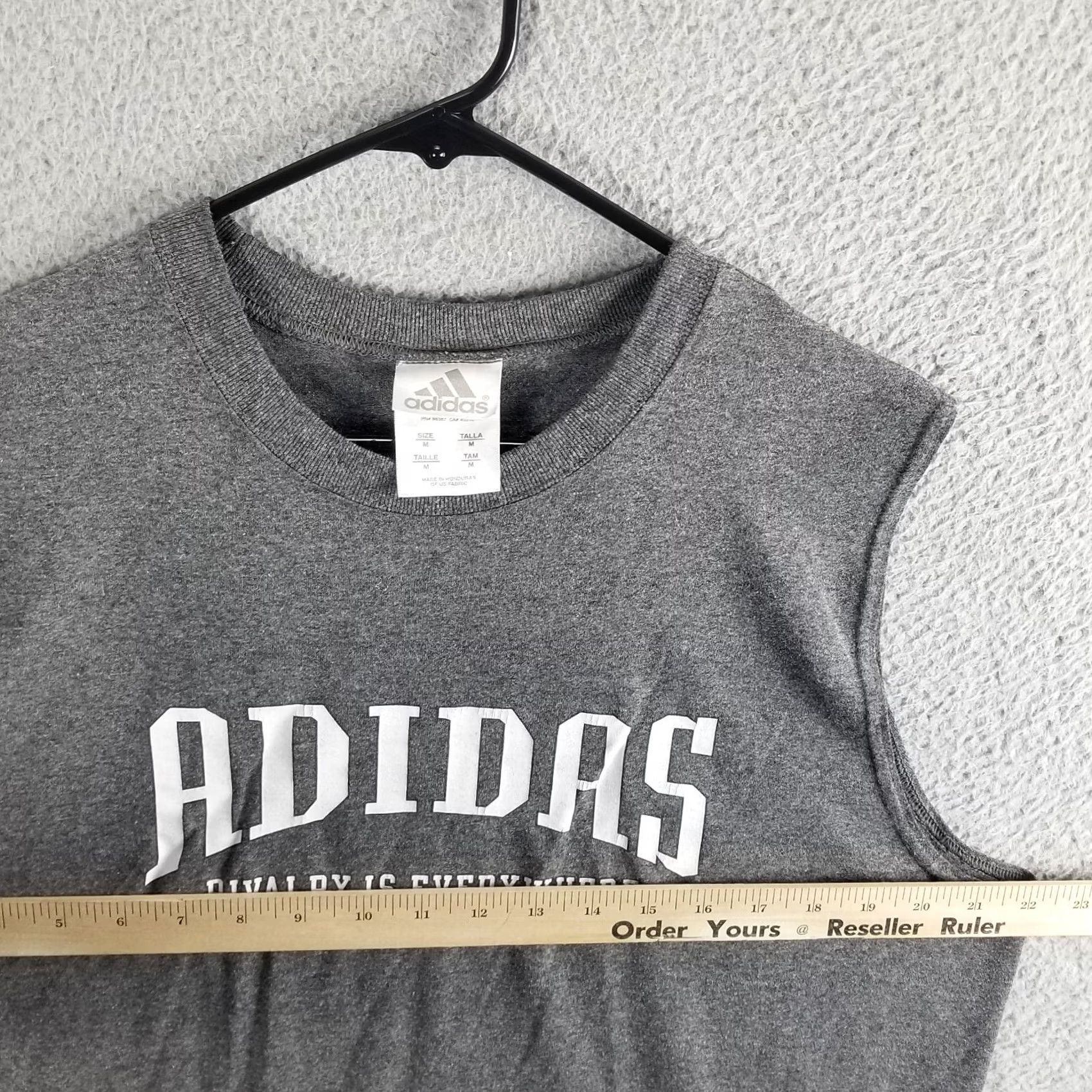 Adidas VTG Adidas Shirt Tank Top Rivalry Is Everywhere Sleeveless Track Gym Active M Gray XS-XL Ladies? Mens? Size US M / EU 48-50 / 2 - 6 Thumbnail