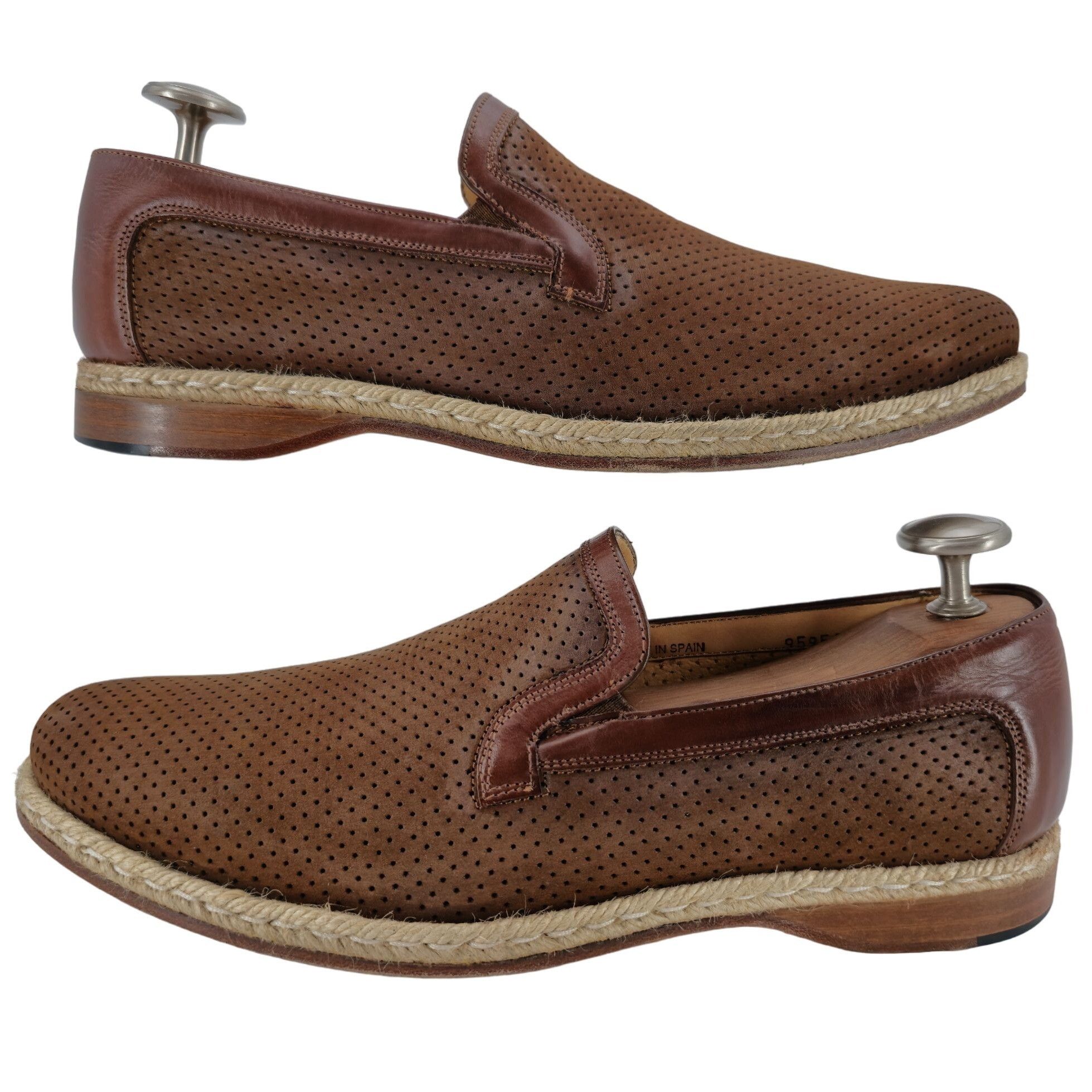 Mezlan Mezlan Spain Brown Perforated Leather Slip-on Loafer Men 9.5 Size US 9.5 / EU 42-43 - 4 Thumbnail