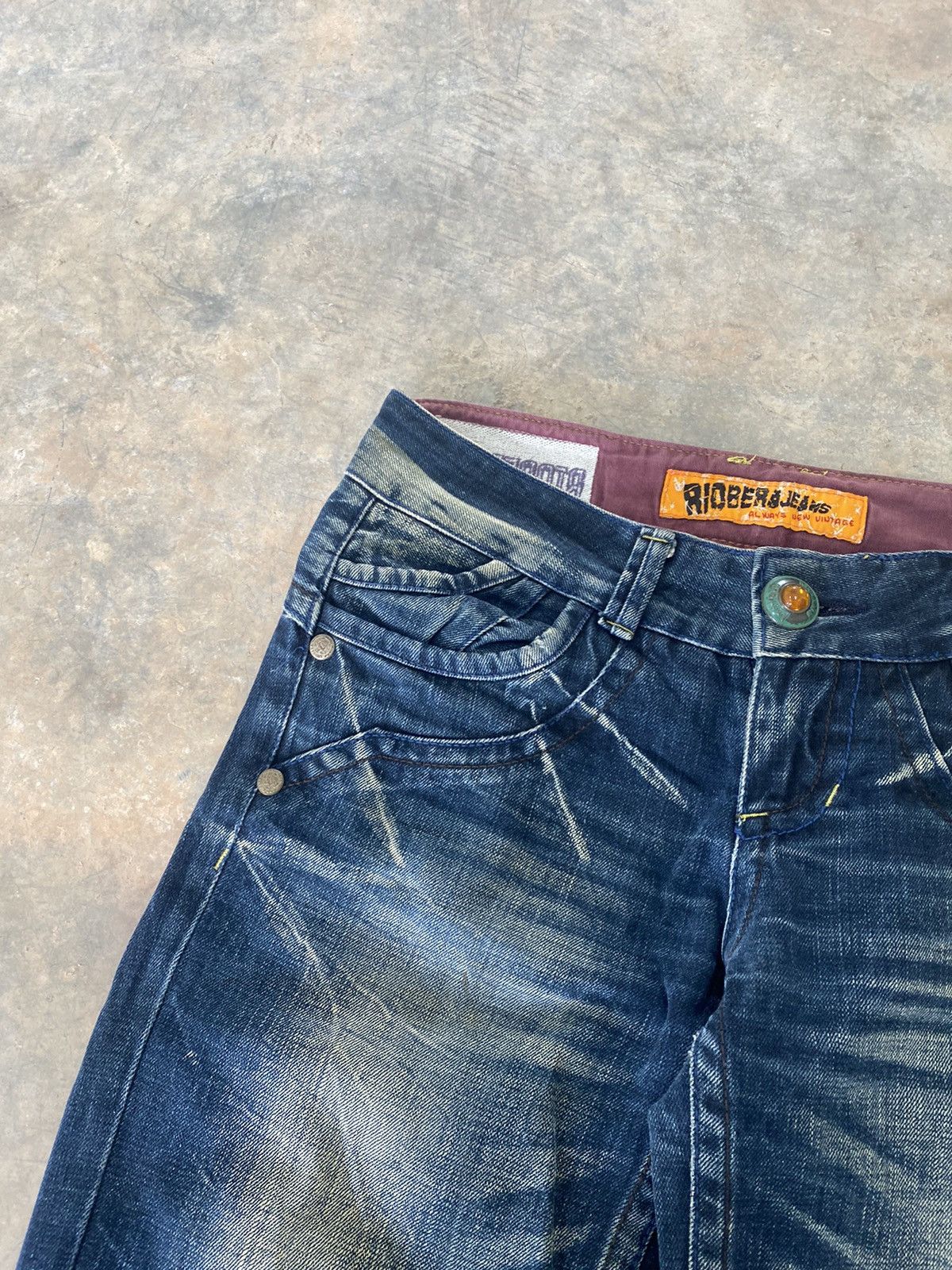 Hysteric Glamour Sick☠️ Riobera Jeans Flare Mud Wash Punk Grunge Lgb Size US 31 - 5 Thumbnail