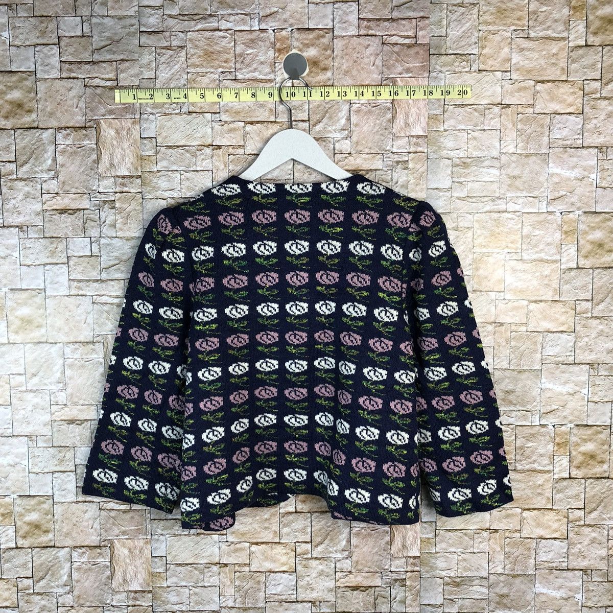 Homespun Knitwear × Japanese Brand Loyoko Saito Purple art cardigan Knitwear #A851 Size S / US 4 / IT 40 - 13 Thumbnail