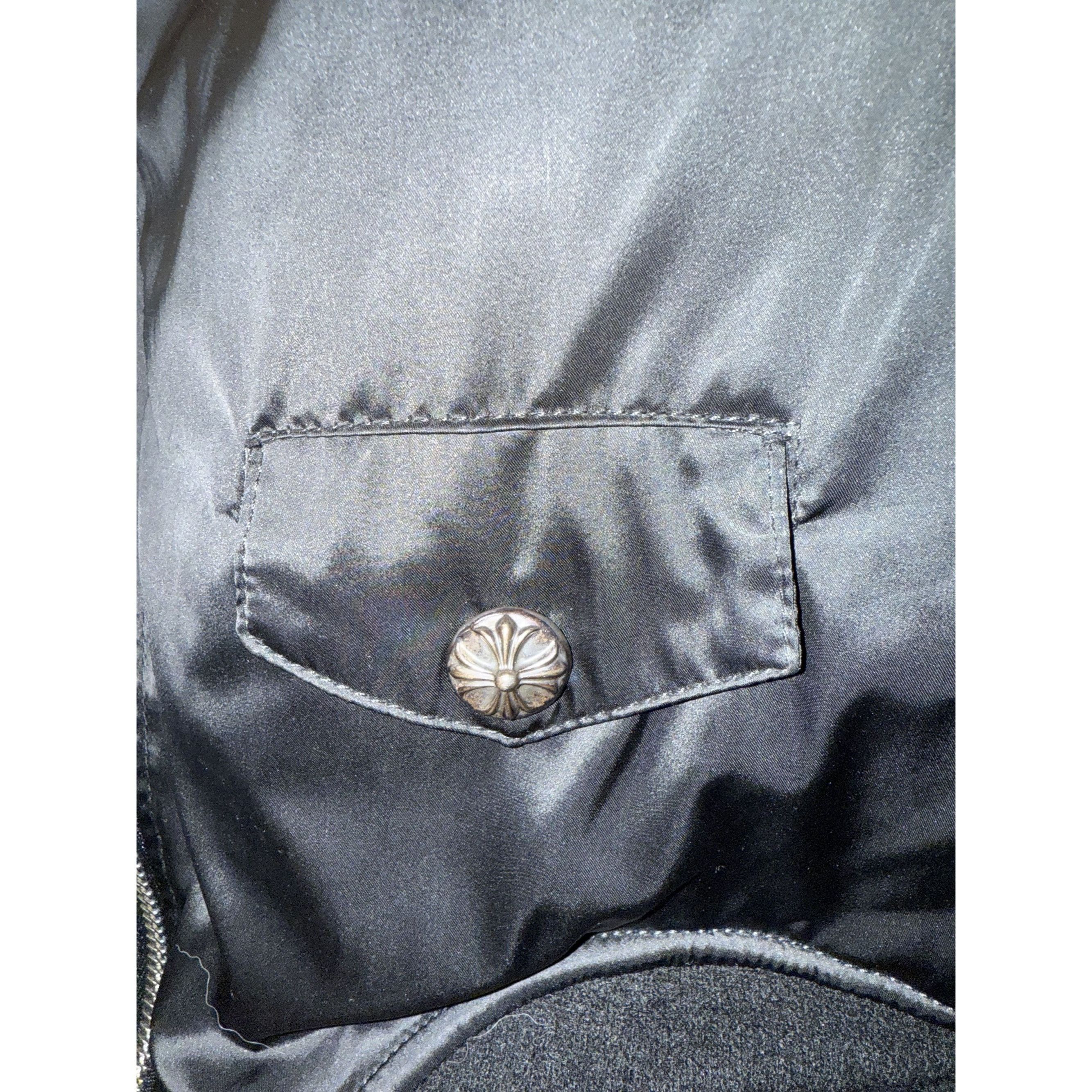 Chrome Hearts Chrome Hearts Black Bomber Jacket With Shearling Lining & Cr Size M / US 6-8 / IT 42-44 - 18 Thumbnail