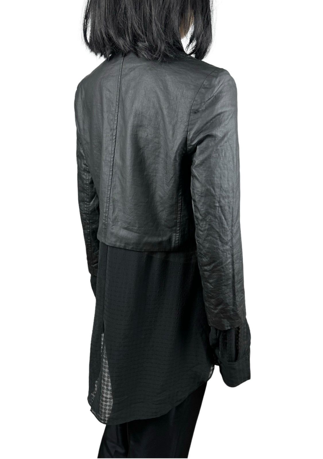 Alexander Wang Alexander Wang 2in1 Waxed Jacket with silk Shirt size 4 Size L / US 10 / IT 46 - 12 Thumbnail