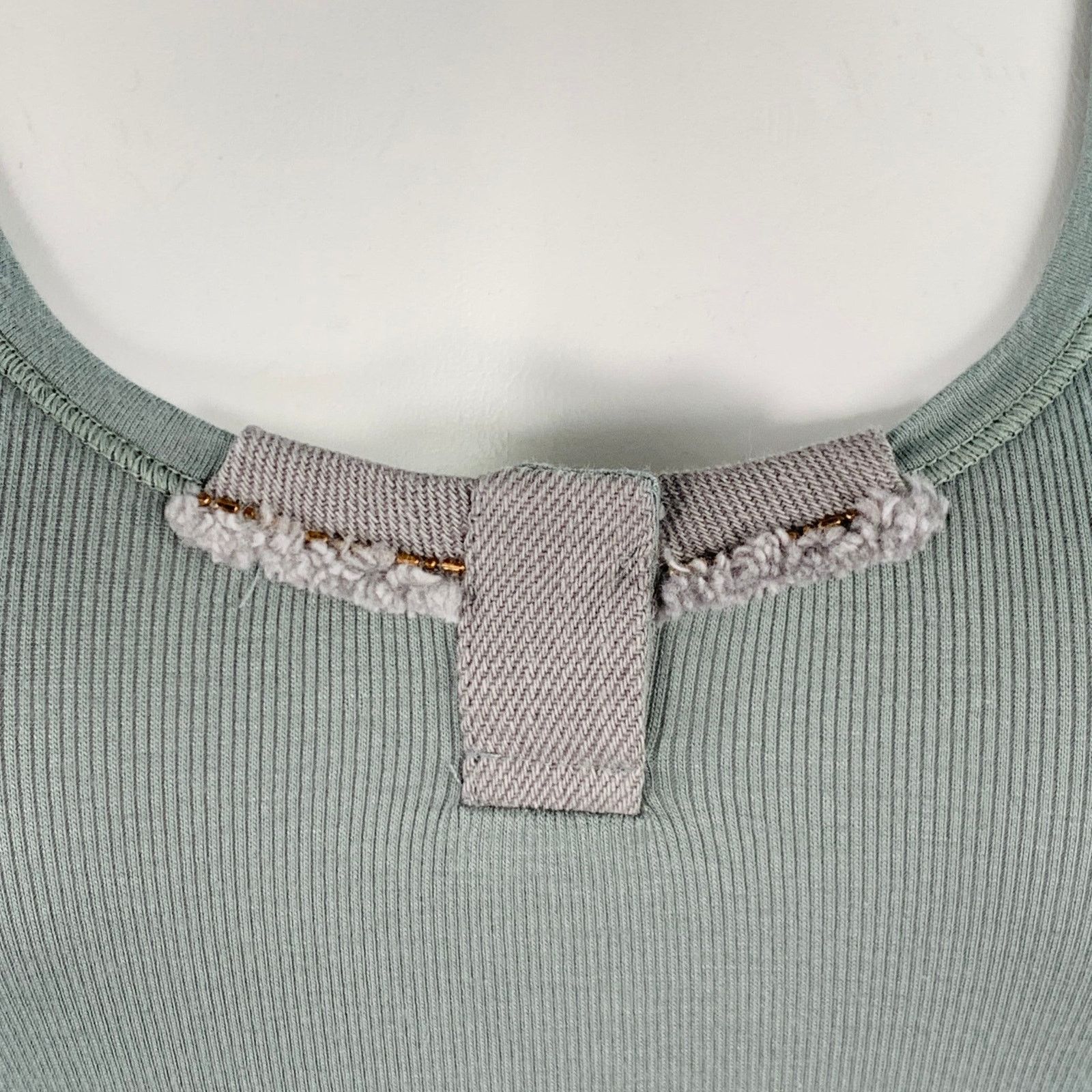 Other Green Sage Cotton Blend Embellishment Short Sleeve Casual Size S / US 4 / IT 40 - 2 Thumbnail