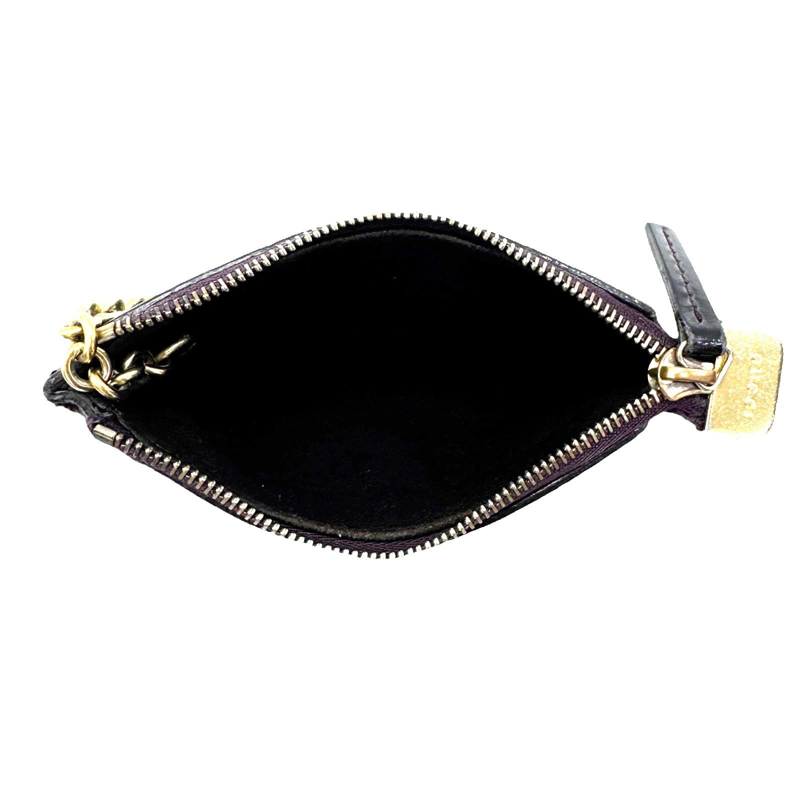 Gucci 🔴 Gucci Key Pouch Cles - GG MicroGuccissima Patent Purple Size ONE SIZE - 5 Thumbnail