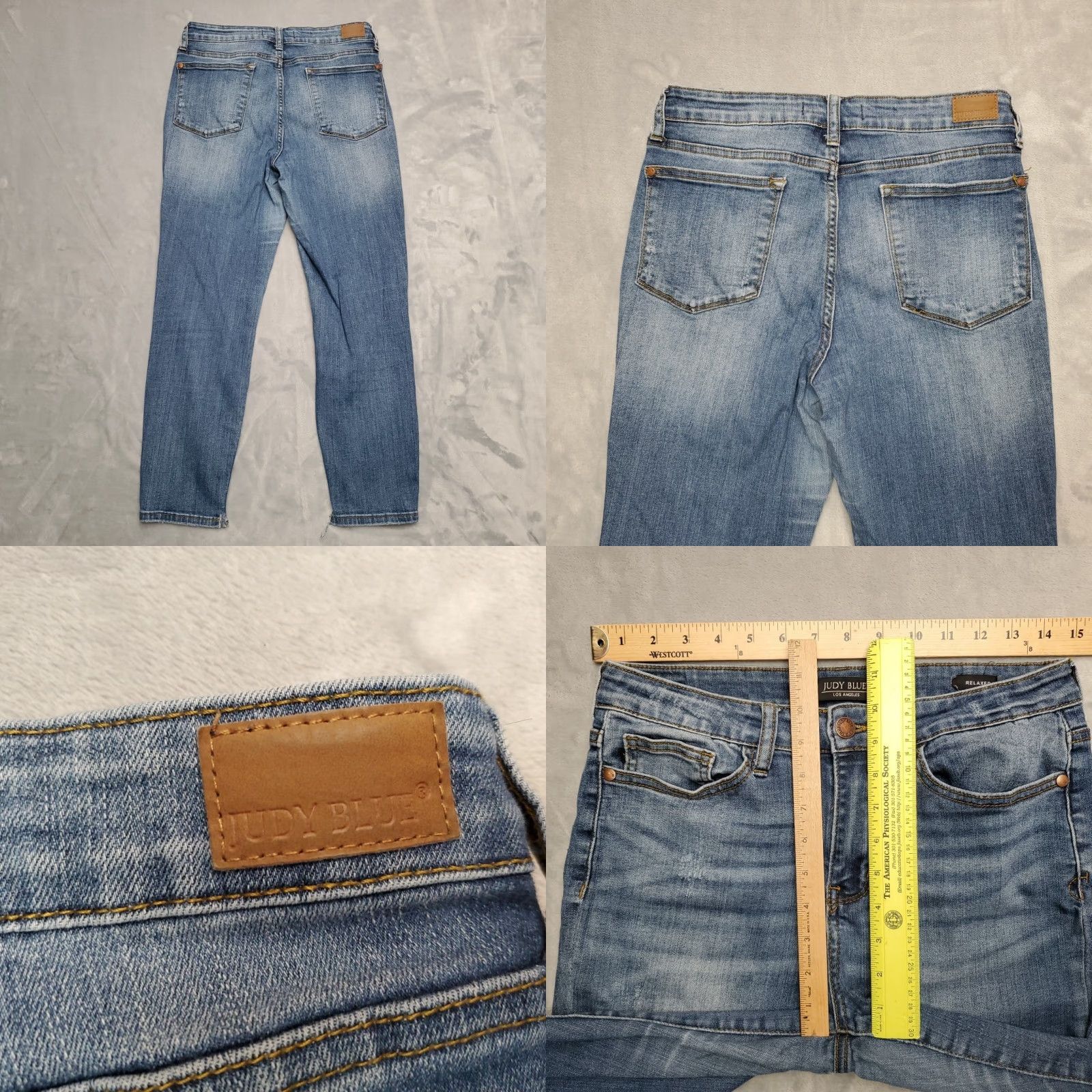 Vintage VINTAGE Judy Blue Jeans Women 30 Distressed Whiskered Faded Stretch Relaxed fit JB82271 Size 30" / US 8 / IT 44 - 8 Thumbnail