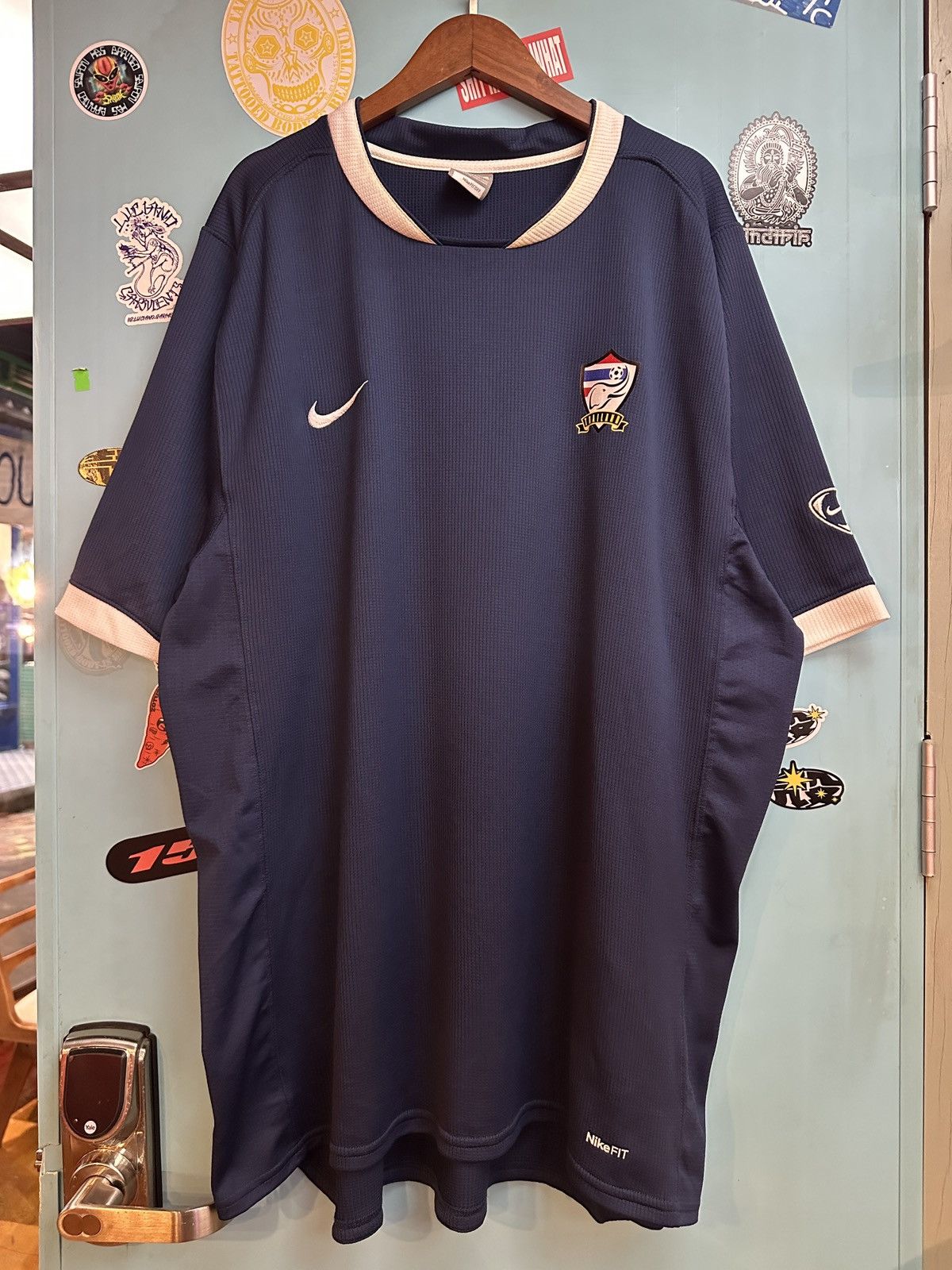 Nike 📍Super Rare📍Vintage Thailand 🇹🇭 2007-08 Total 90 Away Jersey Size US XL / EU 56 / 4 - 1 Thumbnail