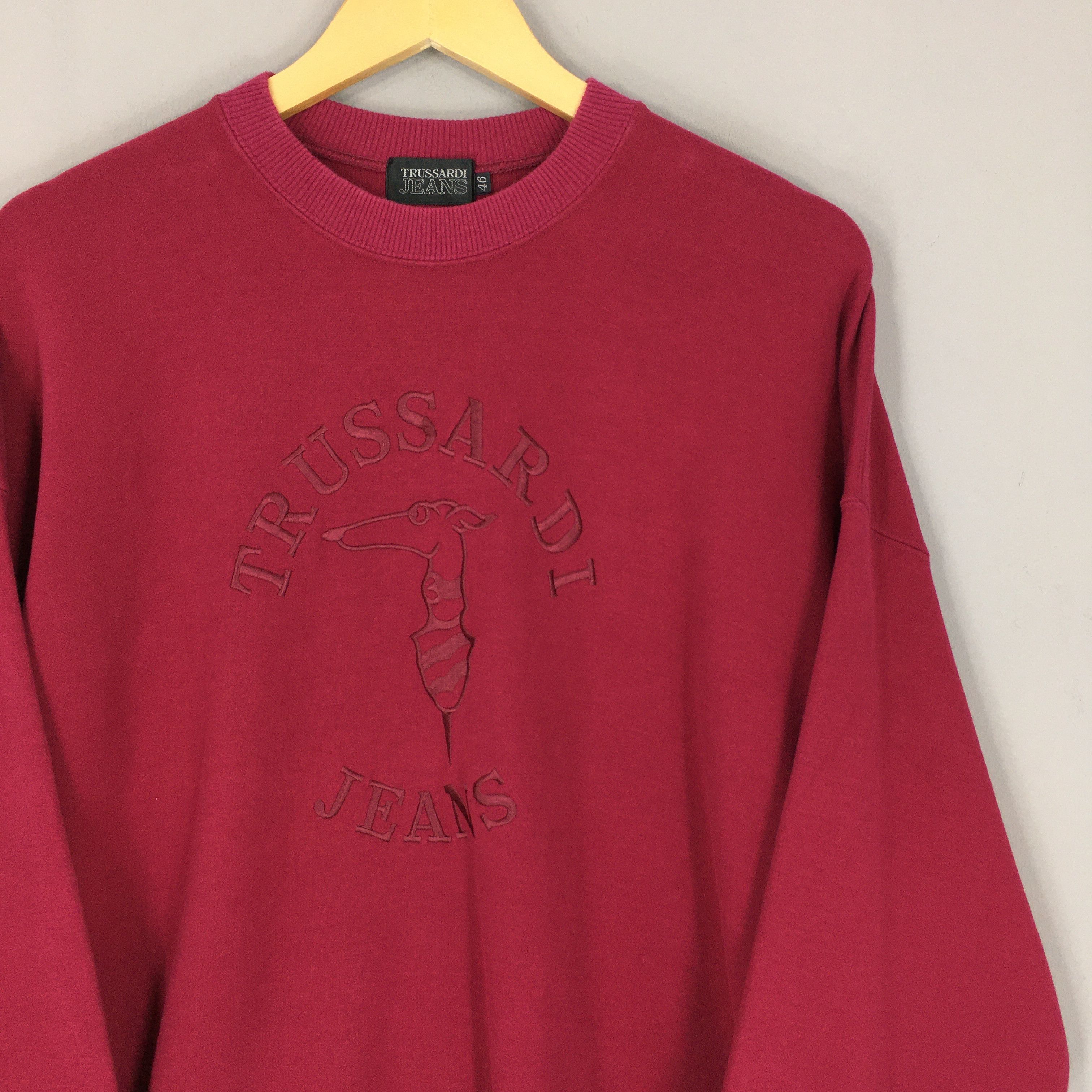 Trussardi × Vintage Vintage Trussardi Jeans Italy Sweatshirt Large Size US L / EU 52-54 / 3 - 2 Thumbnail
