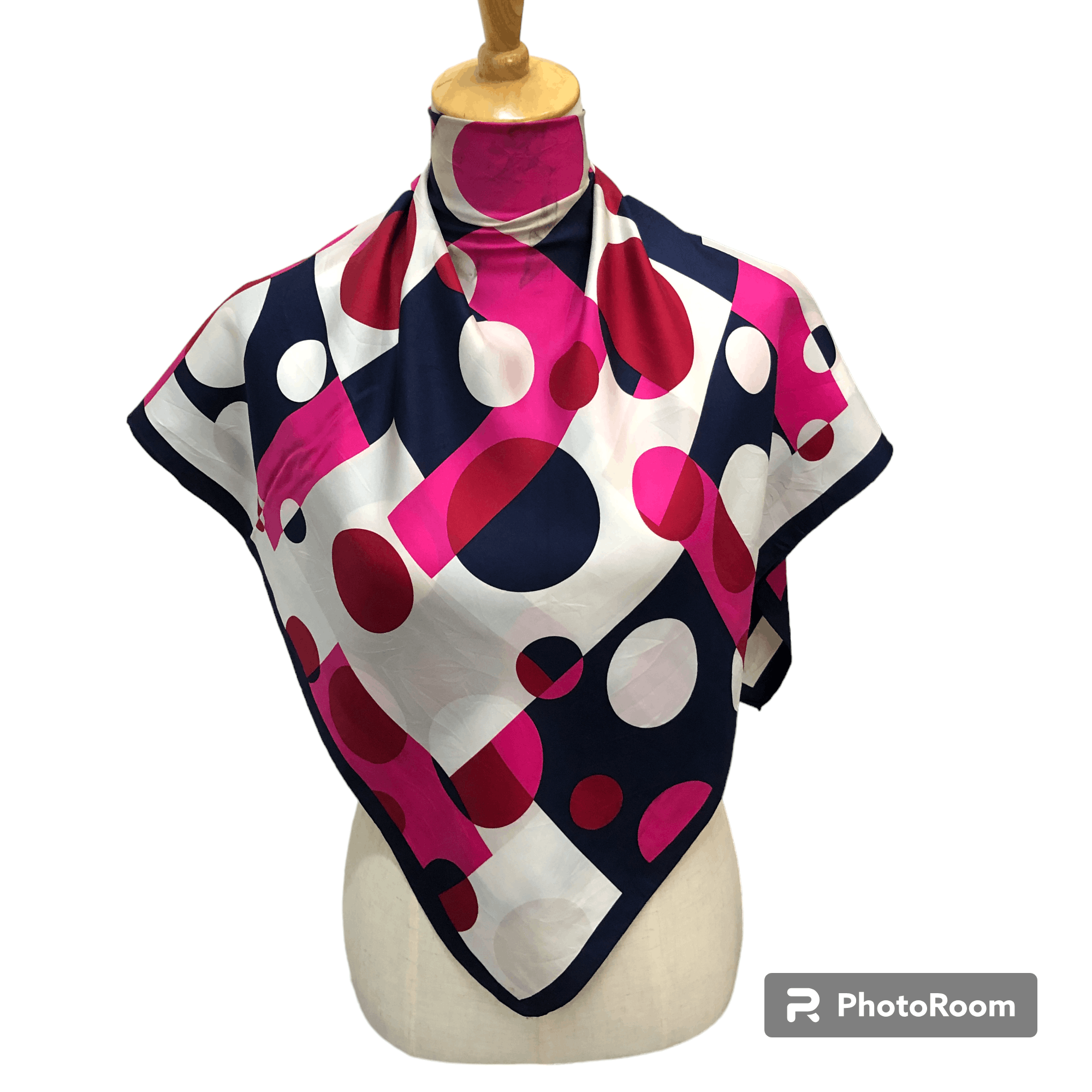 Japanese Brand Vintage Luxury Abstract Silk Scarf M1283 Size ONE SIZE - 1 Thumbnail