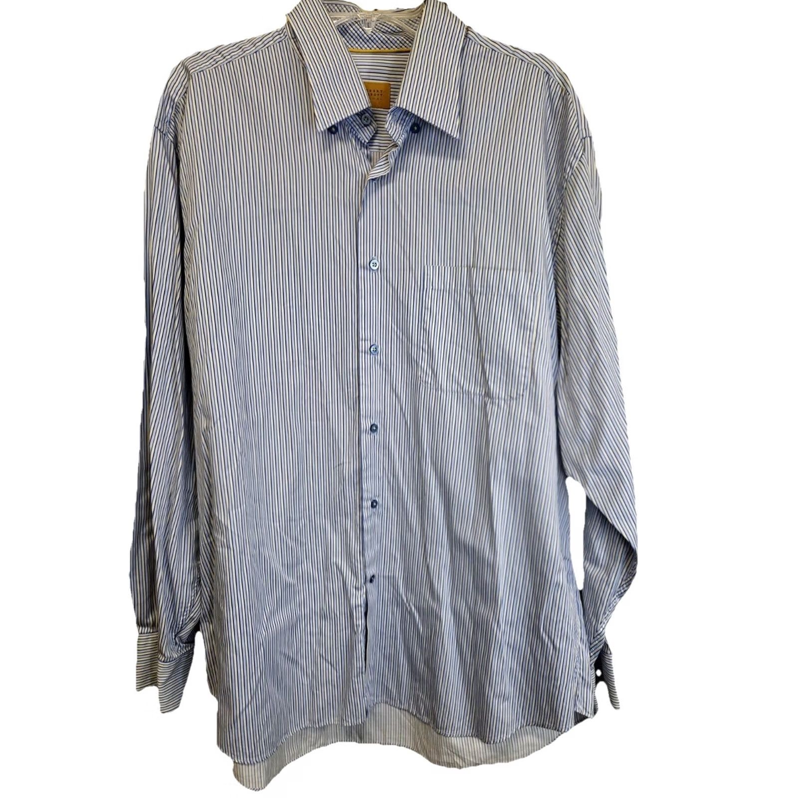 Robert Talbott Robert Talbott Carmel Shirt Men XL Blue Multi-Colored Striped Button-Up Long Sleeve Button-Down Collared Casual Business Size US XL / EU 56 / 4 - 2 Thumbnail