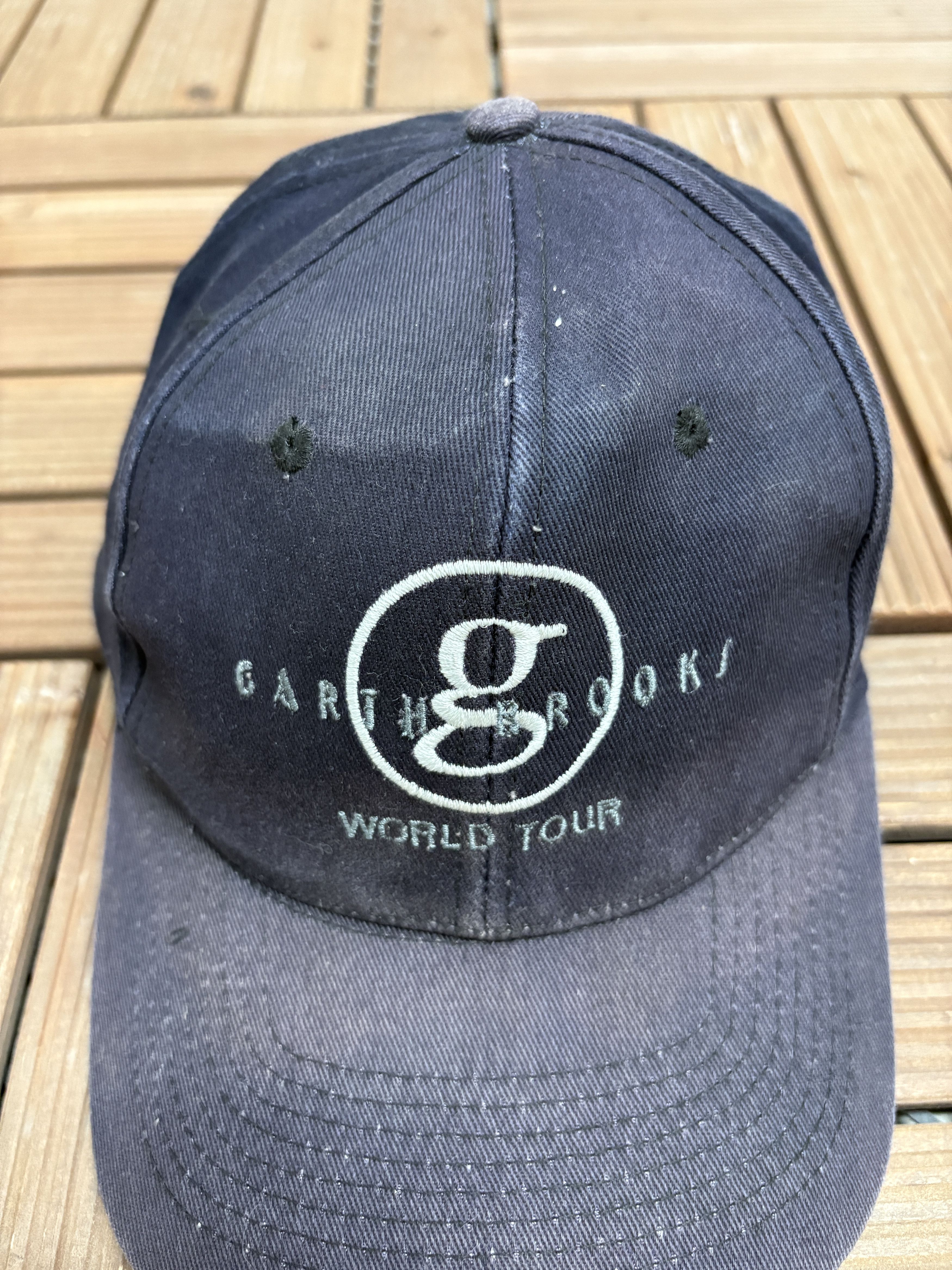 Vintage Garth Brooks World Tour Vintage Black Snap Back Hat Size ONE SIZE - 3 Thumbnail