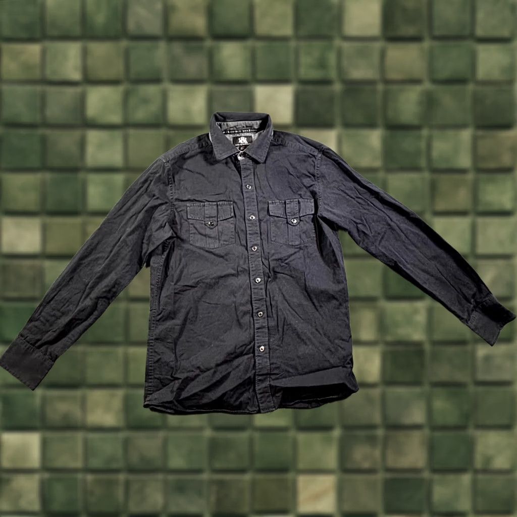 Vintage Rock & Republic Button-Up Shirt Mens M Black Cotton Long Sleeve Utility Workwear Size US M / EU 48-50 / 2 - 1 Thumbnail