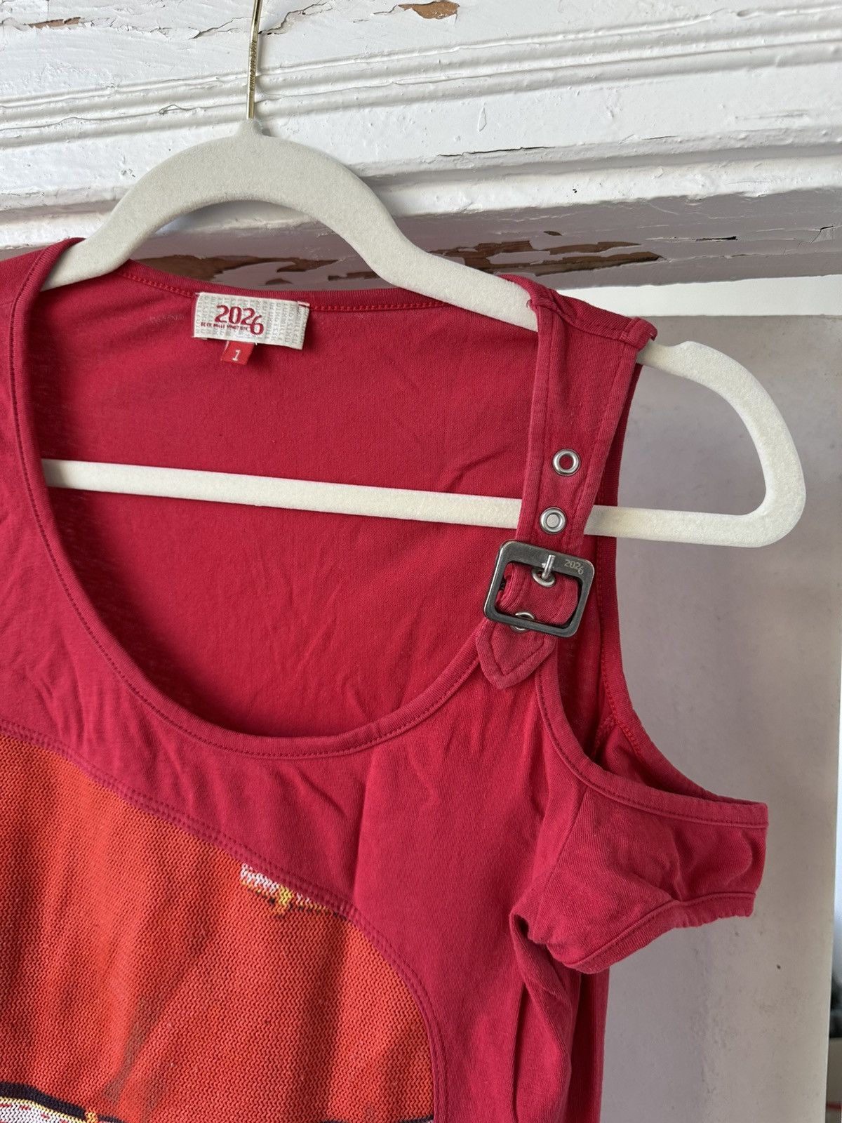 Beauty Beast × If Six Was Nine × Vintage Y2K Vintage Red Printed Top Size S / US 4 / IT 40 - 3 Thumbnail