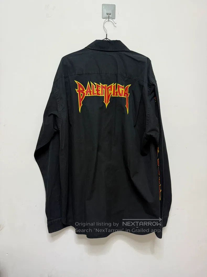 Balenciaga Balenciaga Lightning letter logo flame rock long-sleeve sh Size XS / US 0-2 / IT 36-38 - 2 Thumbnail