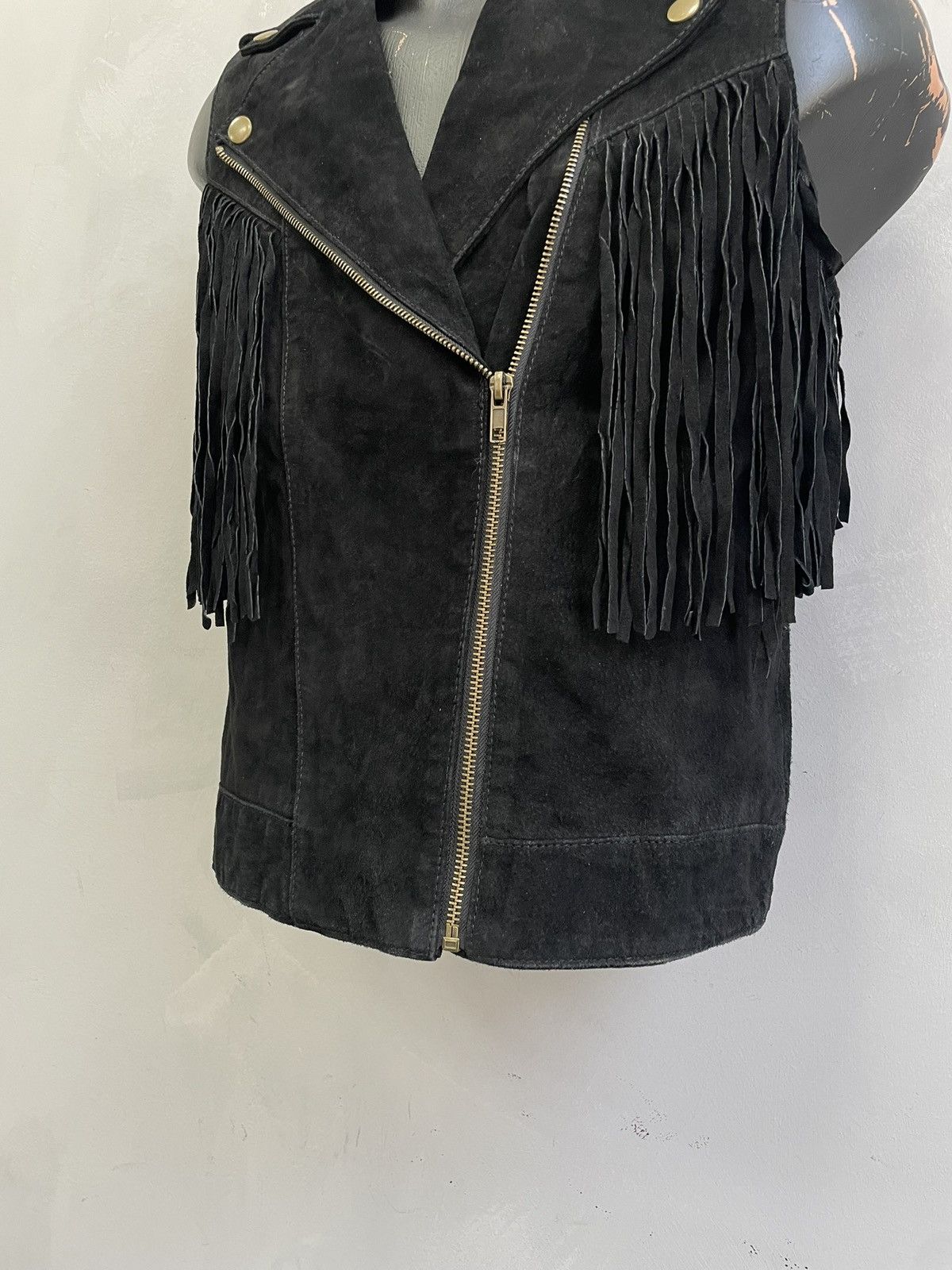 14th Addiction Hysteric glamour black vest y2k suede leather y2k Size S / US 4 / IT 40 - 5 Thumbnail