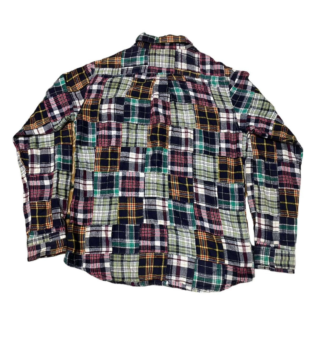 Flannel Global Work x Patchwork Flannel Shirt Japanese Brand Size US M / EU 48-50 / 2 - 2 Thumbnail