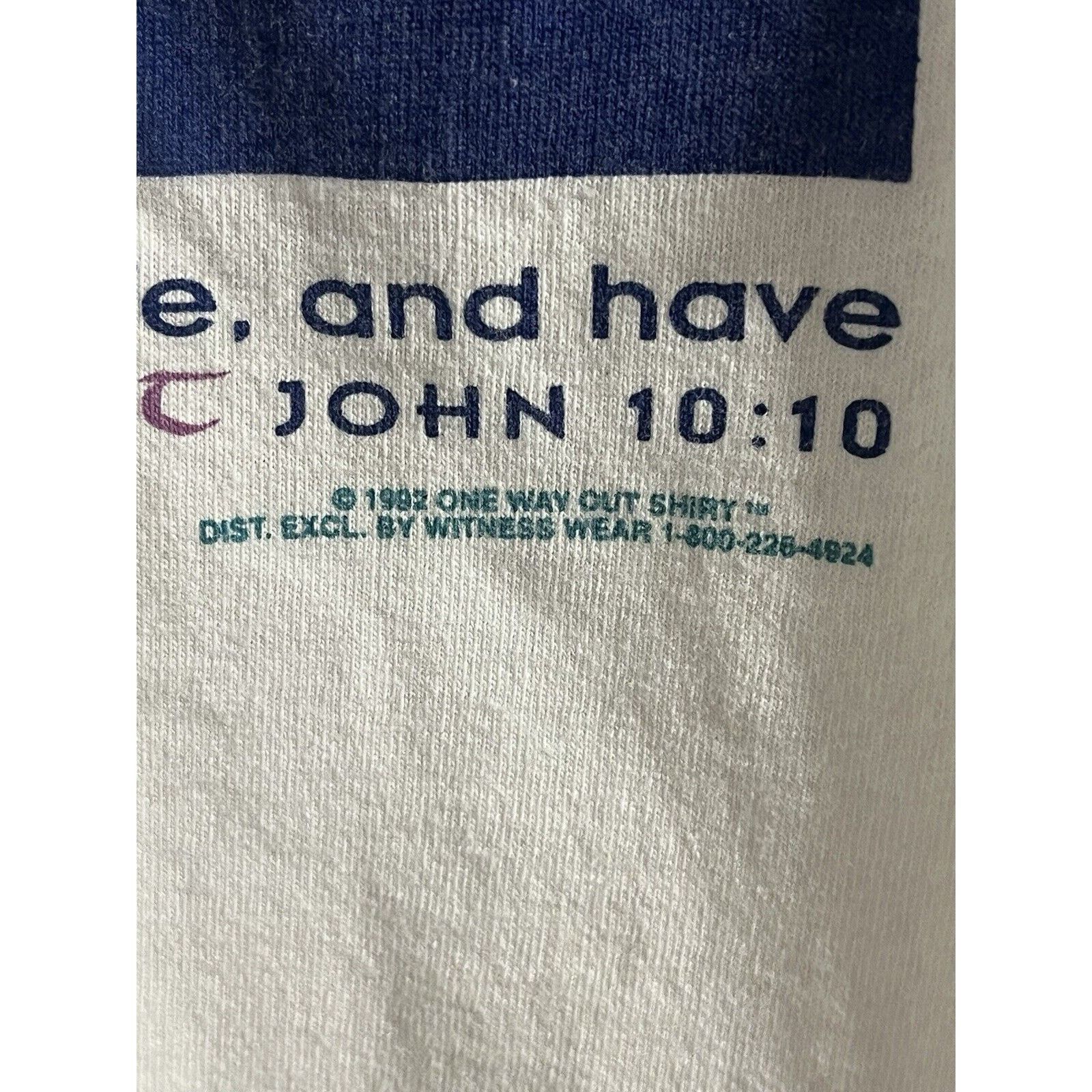 Other Fit For Life Jesus Shirt Christian Sz L Vintage John 10:10 Size US L / EU 52-54 / 3 - 2 Thumbnail