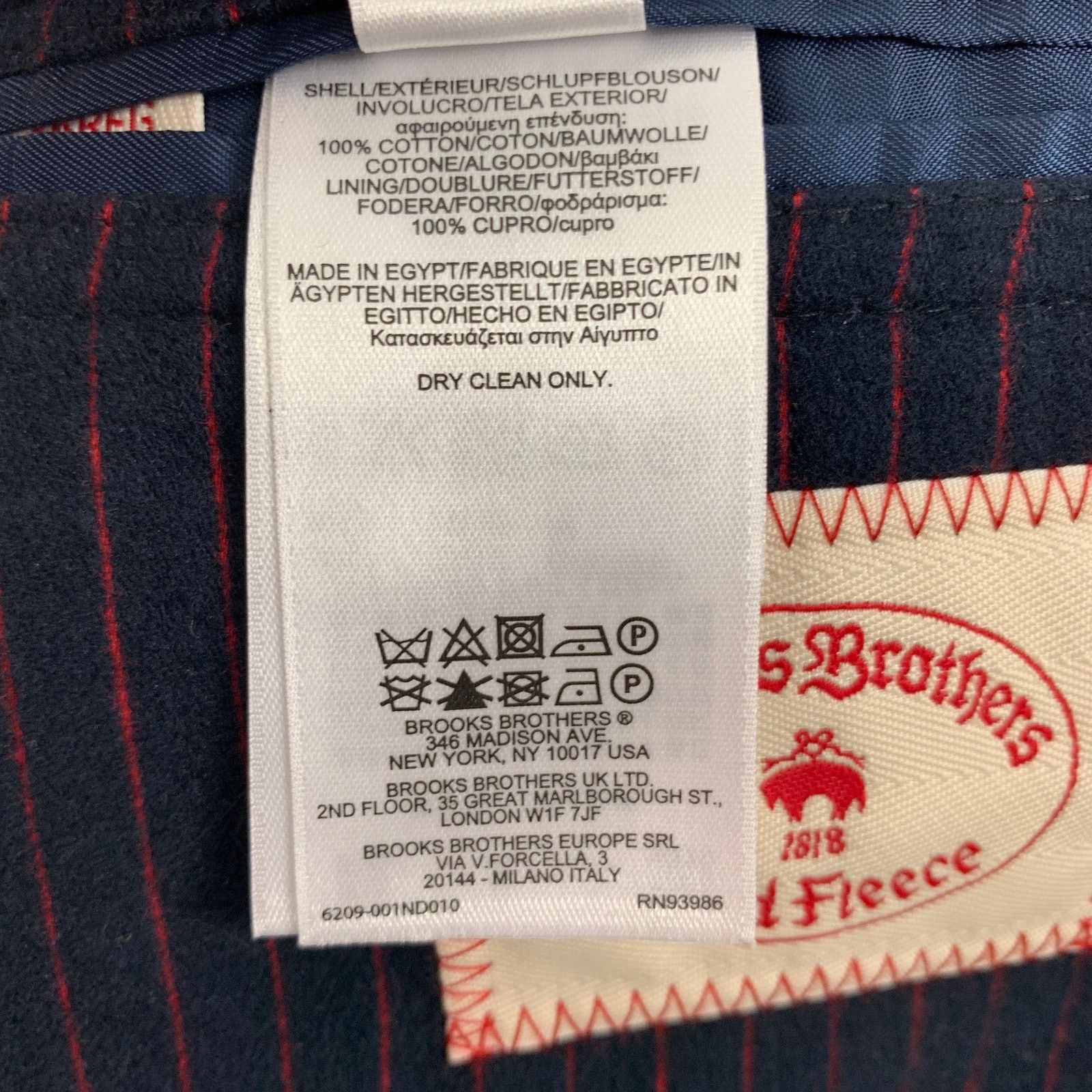 Brooks Brothers BROOKS BROTHERS Size 36 Navy Red Pinstripe Cotton Sport Coat Size 36R - 6 Thumbnail