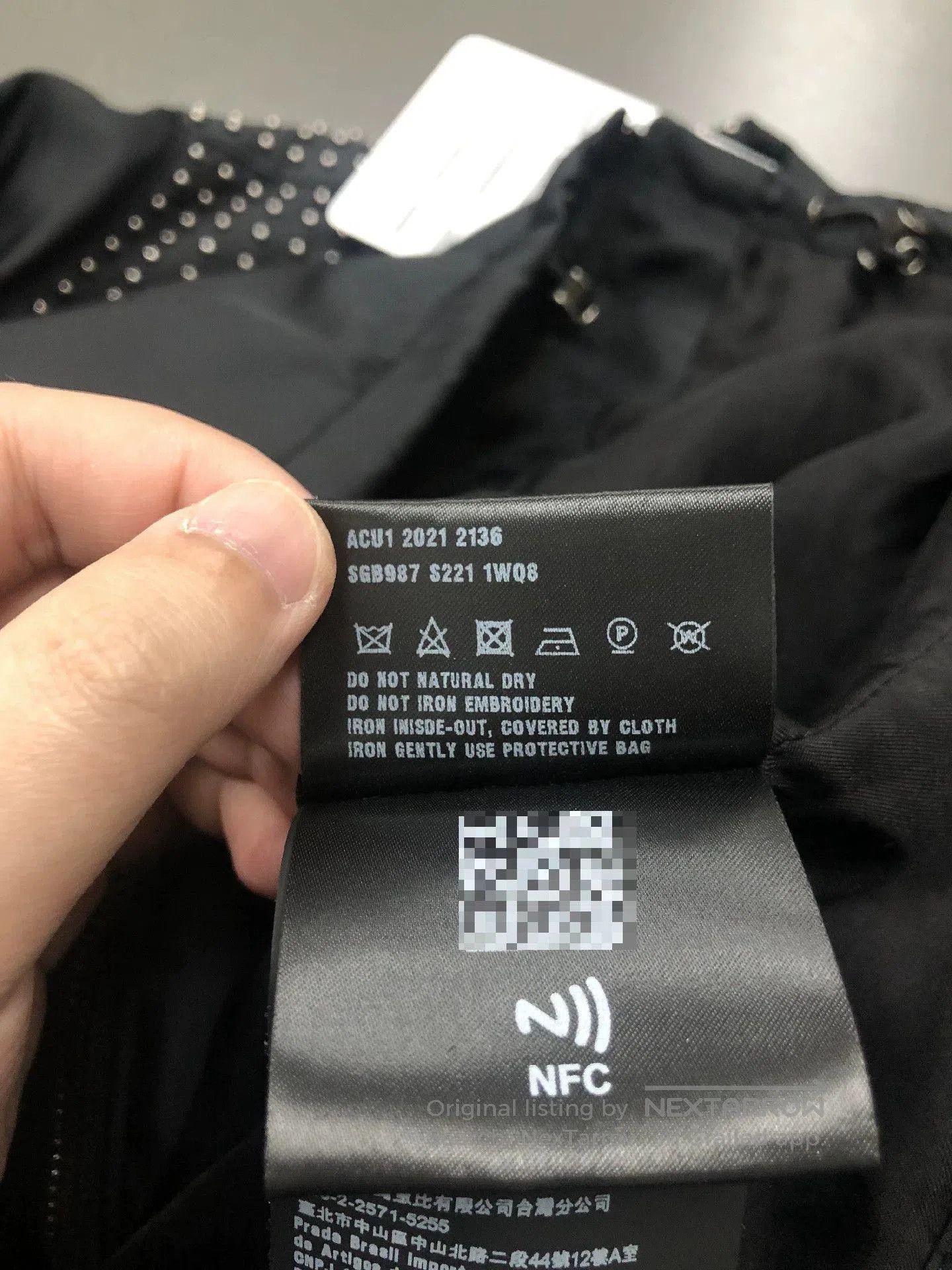 Prada black long sleeve jacket with studs. Size US L / EU 52-54 / 3 - 5 Thumbnail