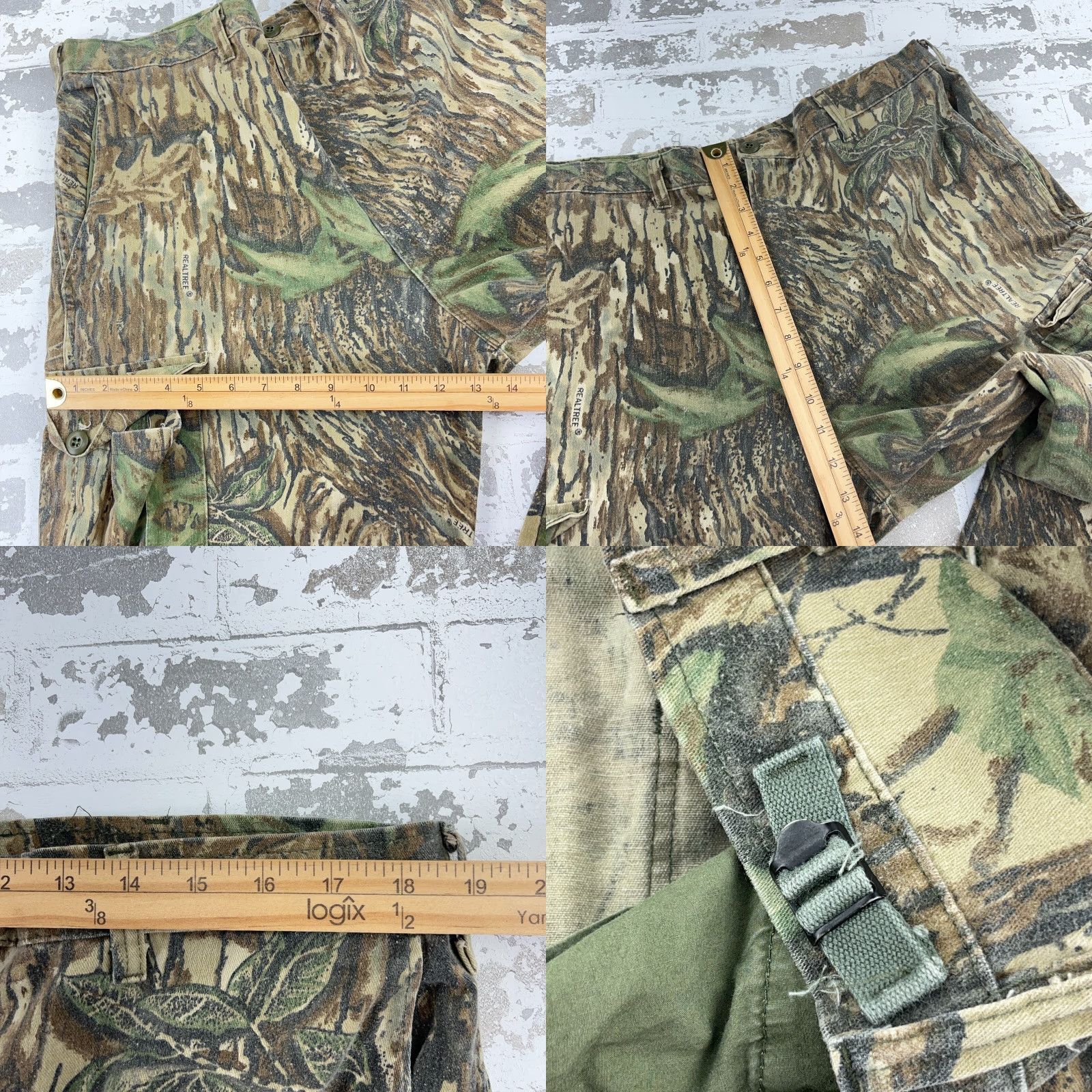 Vintage VINTAGE Ranger Camouflage Cargo Pants Men 36x30 L Green Cotton Canvas Straight Relaxed 5-Pocket 90s Body Baggy USA Belt Loops Size US 33 - 9 Thumbnail