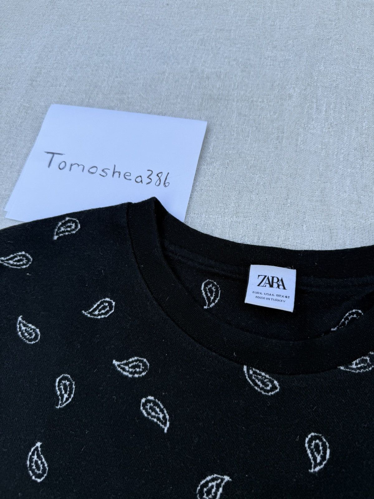 Zara Black Paisley Sweater Size US L / EU 52-54 / 3 - 3 Thumbnail