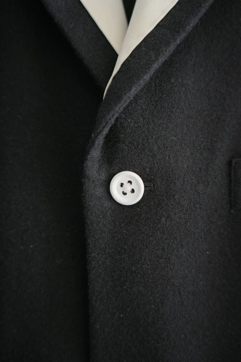 Yohji Yamamoto Yohji Yamamoto 97aw White Button Silk Collar Patchwork Coat Size US M / EU 48-50 / 2 - 5 Thumbnail