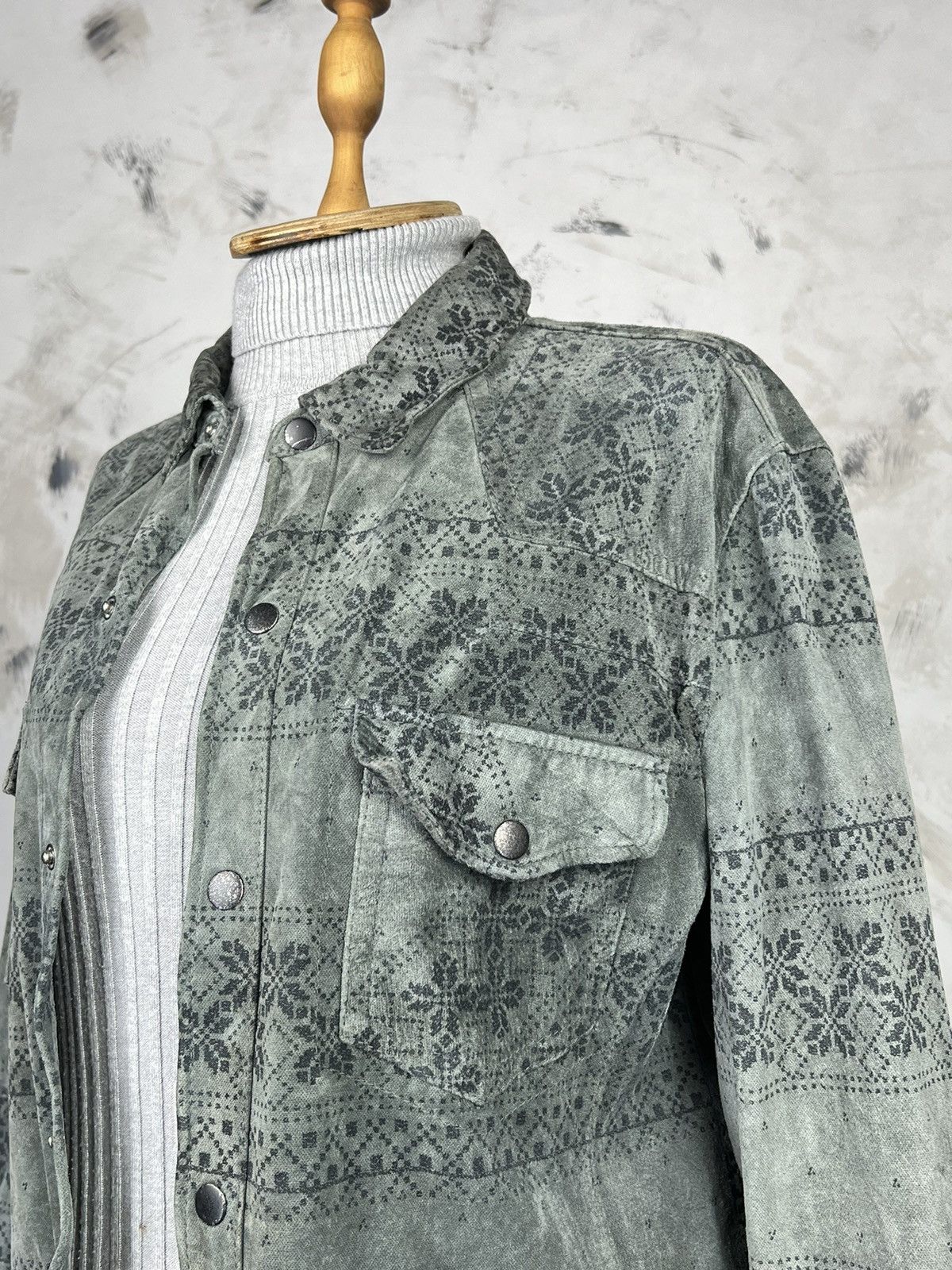 Allsaints Vintage Allsaints Overshirt Leather Shirt Size M - L Size L / US 10 / IT 46 - 4 Thumbnail