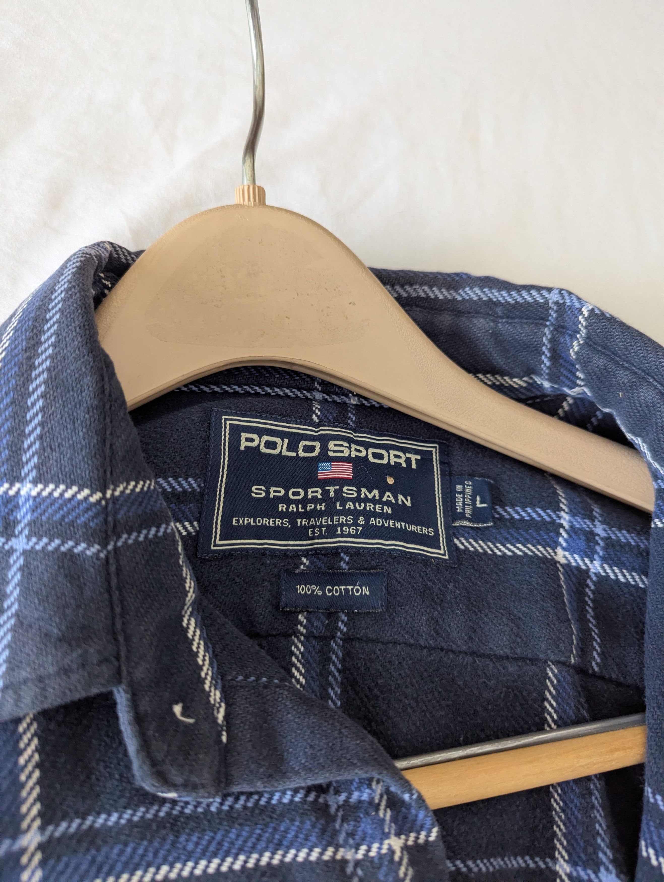 Polo Ralph Lauren Polo Sport, cotton flannel shirt Size US L / EU 52-54 / 3 - 3 Thumbnail